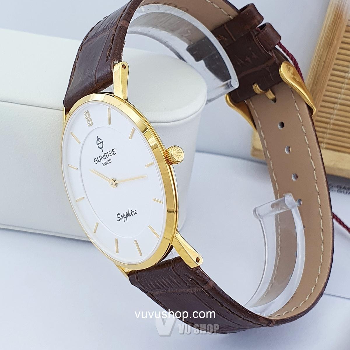 Đồng hồ nam SUNRISE DM737PWC Siêu mỏng Chính hãng - Ảnh 13