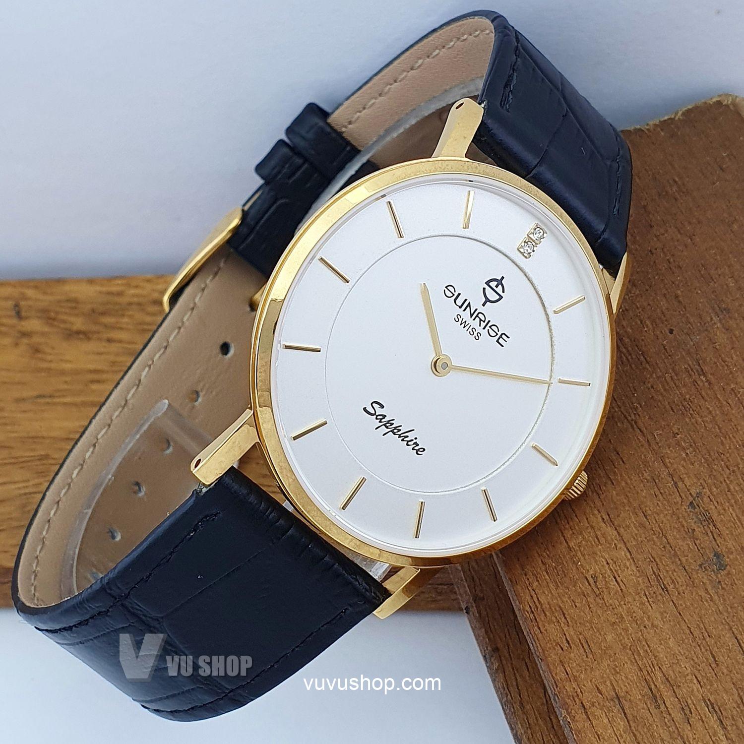 Đồng hồ nam SUNRISE DM737PWC Siêu mỏng Chính hãng - Ảnh 6