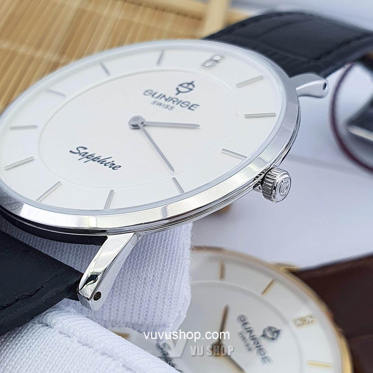 Đồng hồ nam SUNRISE DM737PWC Siêu mỏng Chính hãng - Ảnh 8
