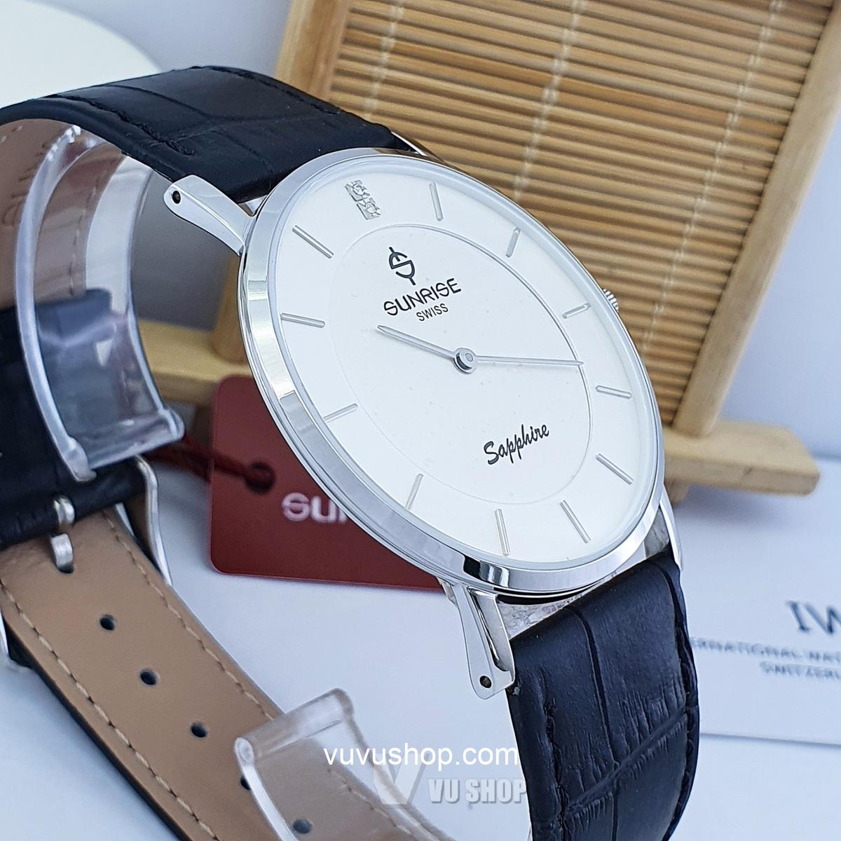 Đồng hồ nam SUNRISE DM737PWC Siêu mỏng Chính hãng - Ảnh 4