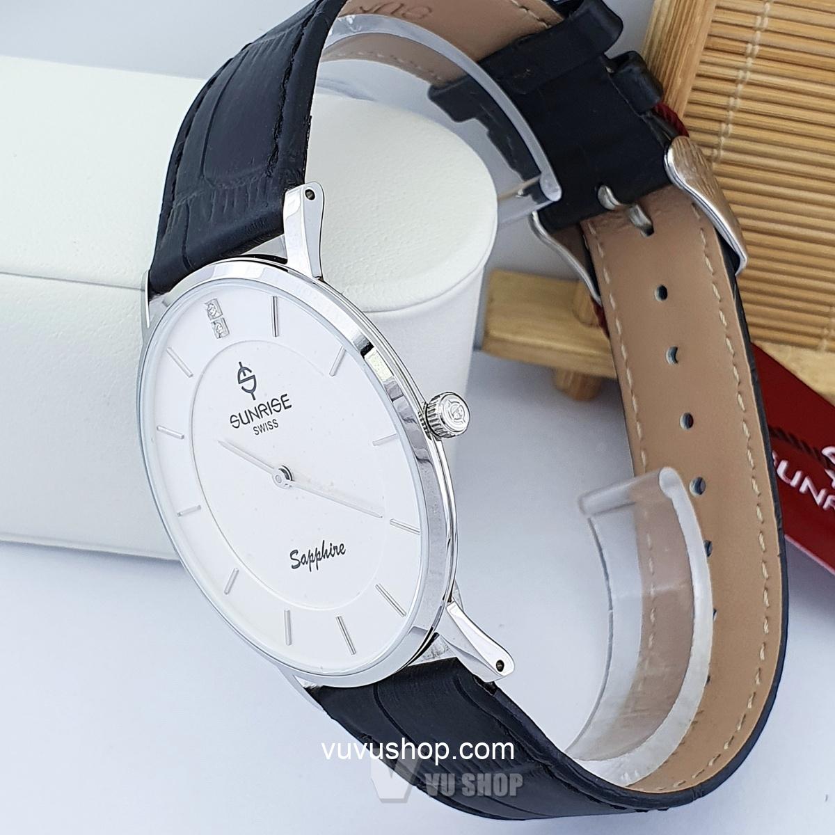 Đồng hồ nam SUNRISE DM737PWC Siêu mỏng Chính hãng - Ảnh 3