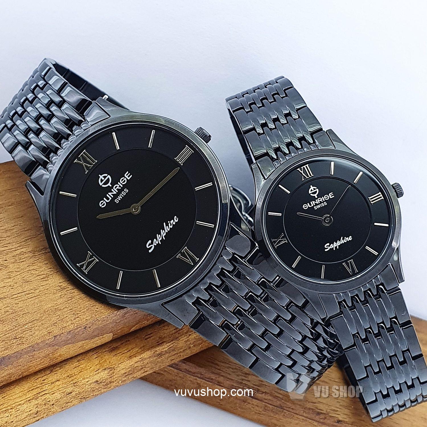 Đồng hồ đôi SUNRISE DM736SWC Siêu mỏng Chính hãng