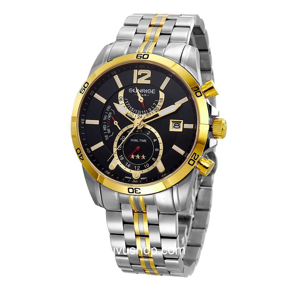 Đồng hồ nam SUNRISE1172SA Dual time Chính hãng - Ảnh 5