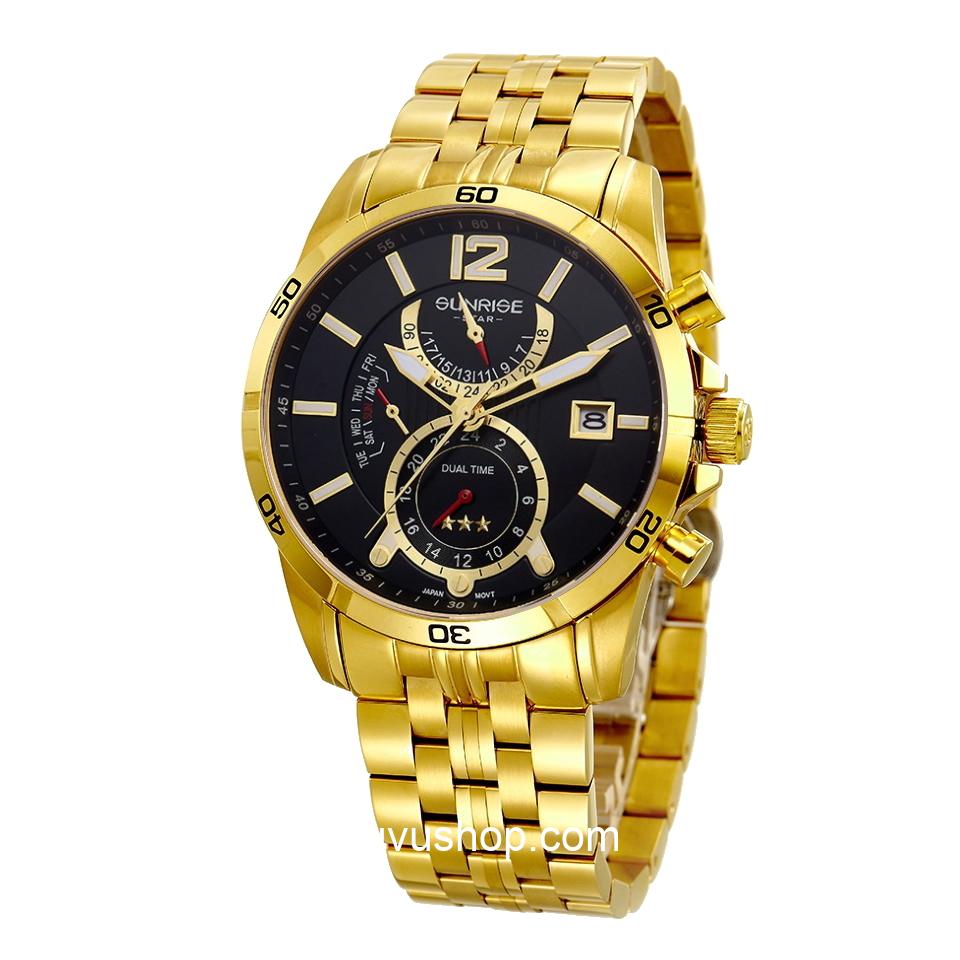 Đồng hồ nam SUNRISE1172SA Dual time Chính hãng - Ảnh 3