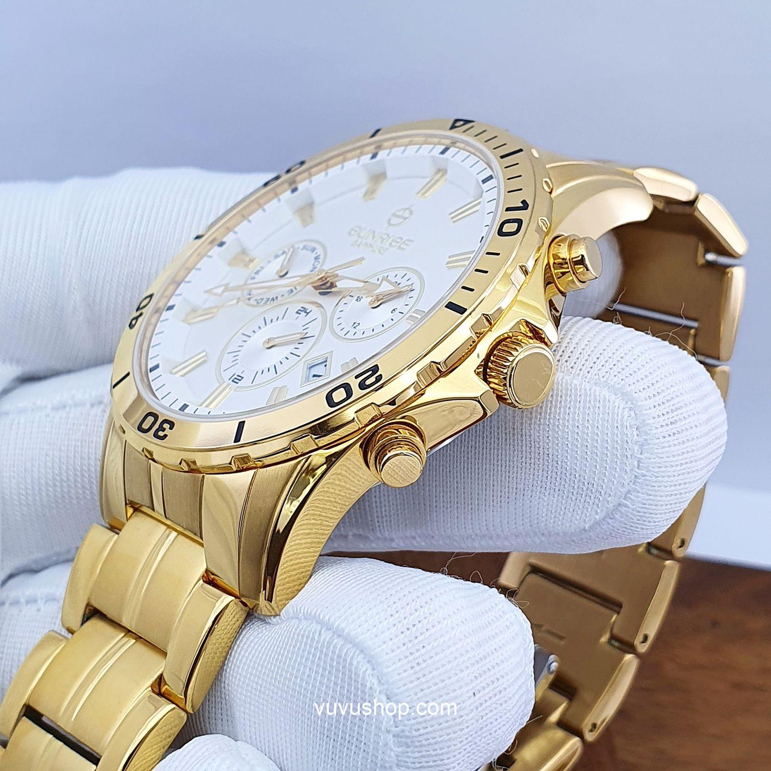 Đồng hồ nam SUNRISE DM760SWA Dual time Chính hãng - Ảnh 3