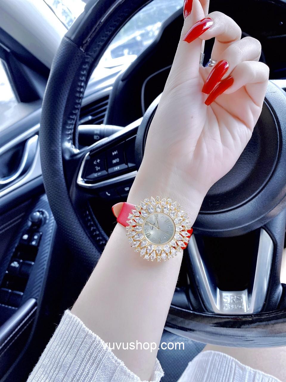 Đồng hồ nữ Gulena AL262 - Dây da - Ảnh 12