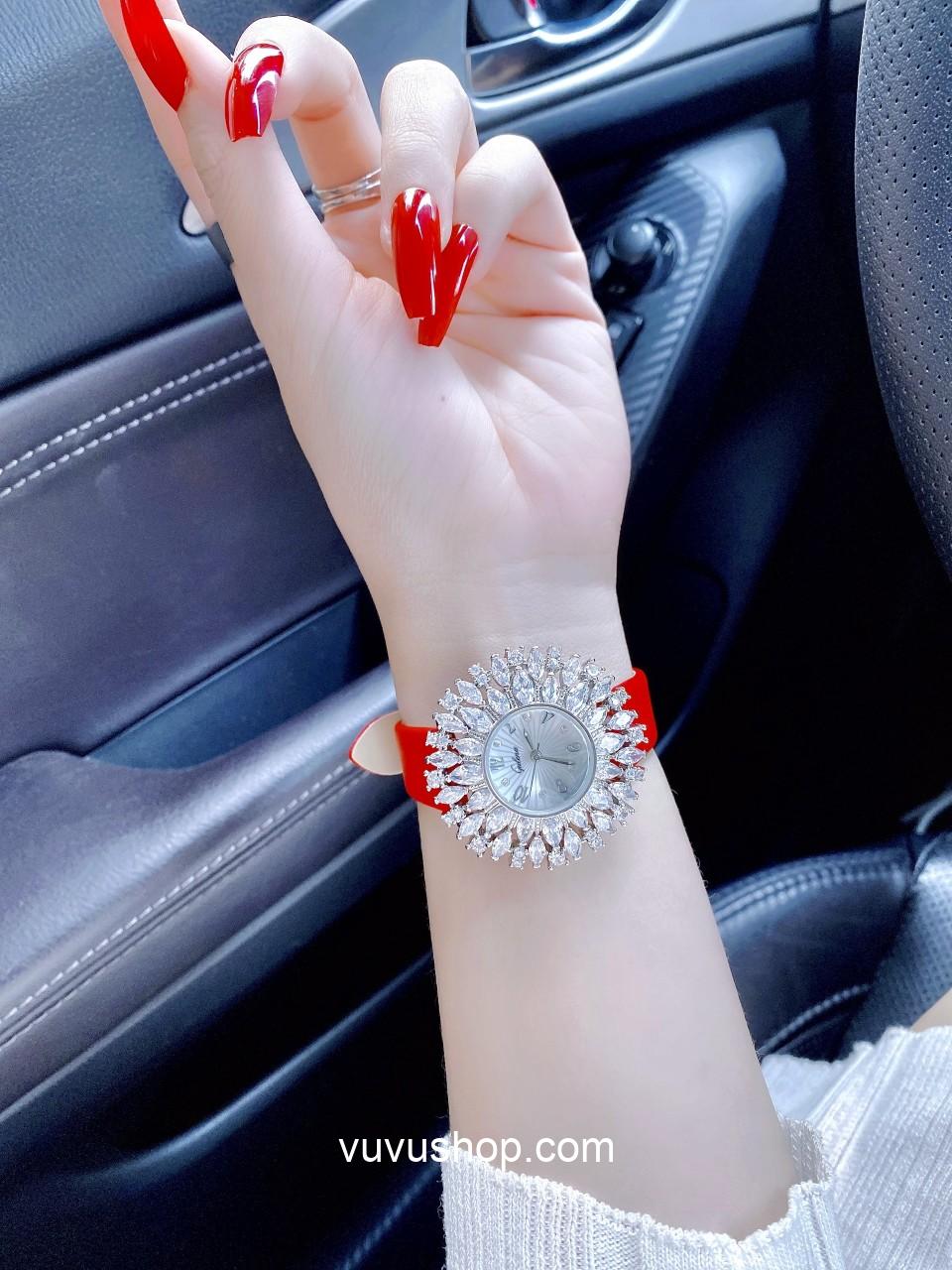 Đồng hồ nữ Gulena AL262 - Dây da - Ảnh 4