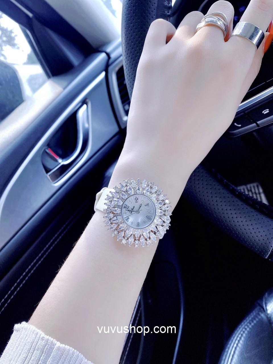 Đồng hồ nữ Gulena AL262 - Dây da - Ảnh 3