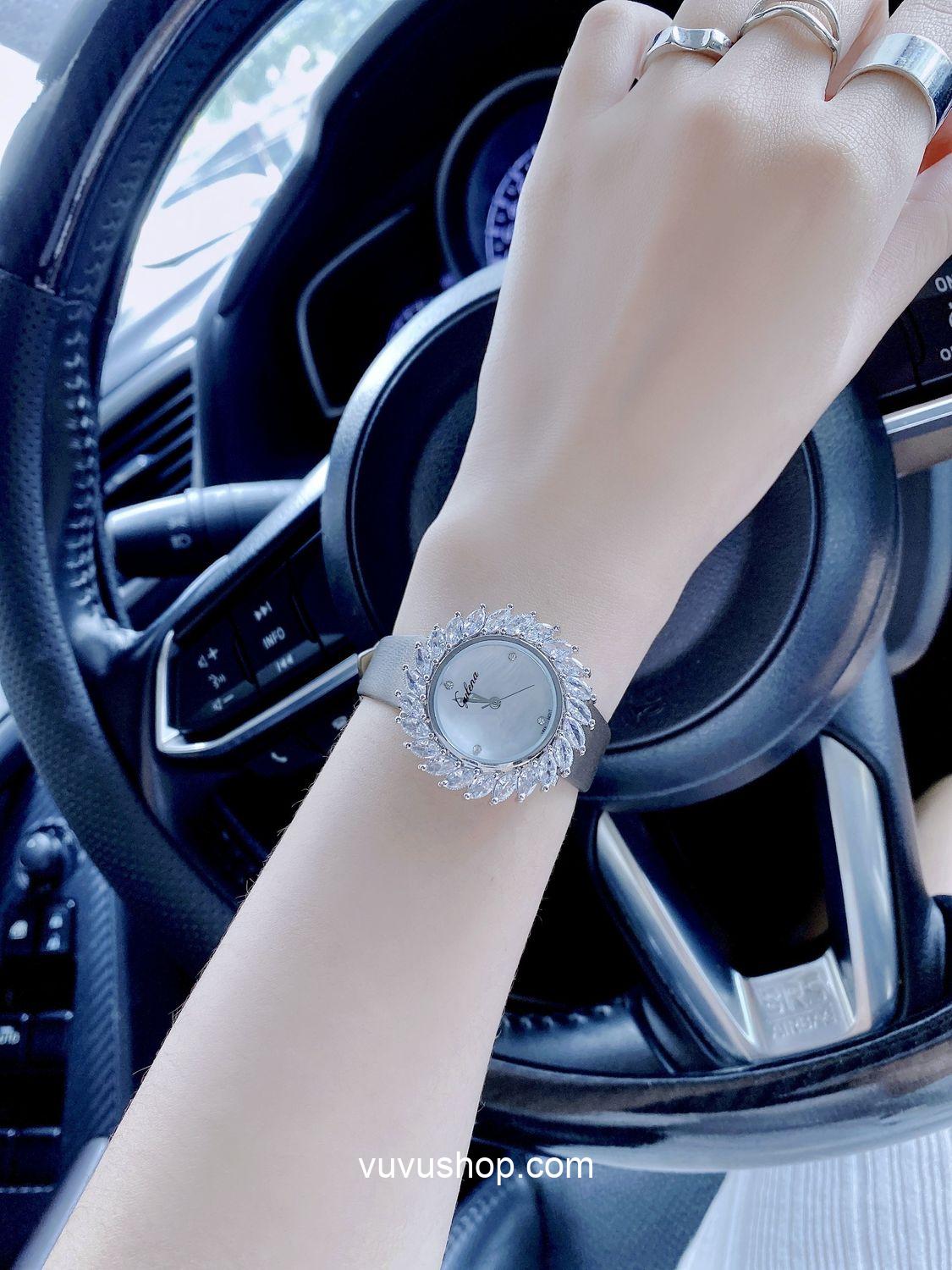 Đồng hồ nữ Gulena AL253 - Dây da - Ảnh 2