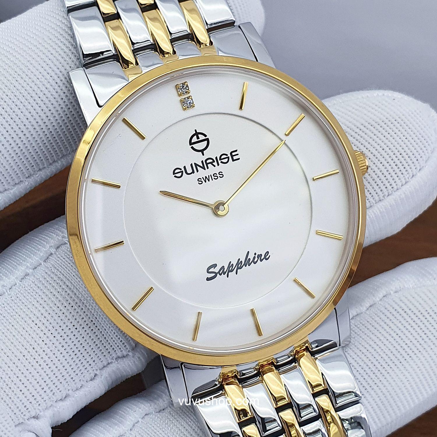 Đồng hồ nam SUNRISE DM737SWC Siêu mỏng Chính hãng - Ảnh 4