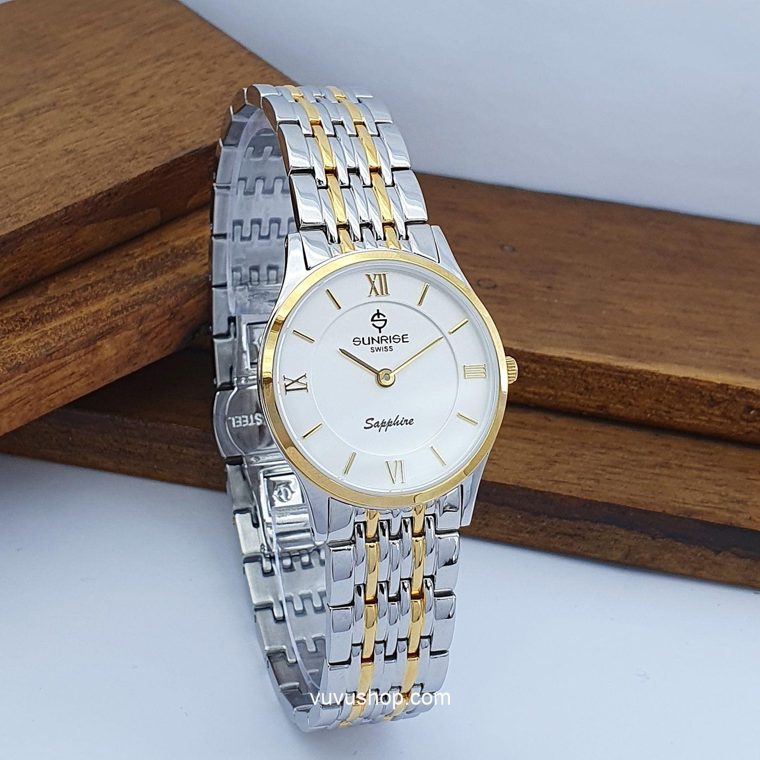 Đồng hồ đôi SUNRISE DM736SWC Siêu mỏng Chính hãng - Ảnh 3