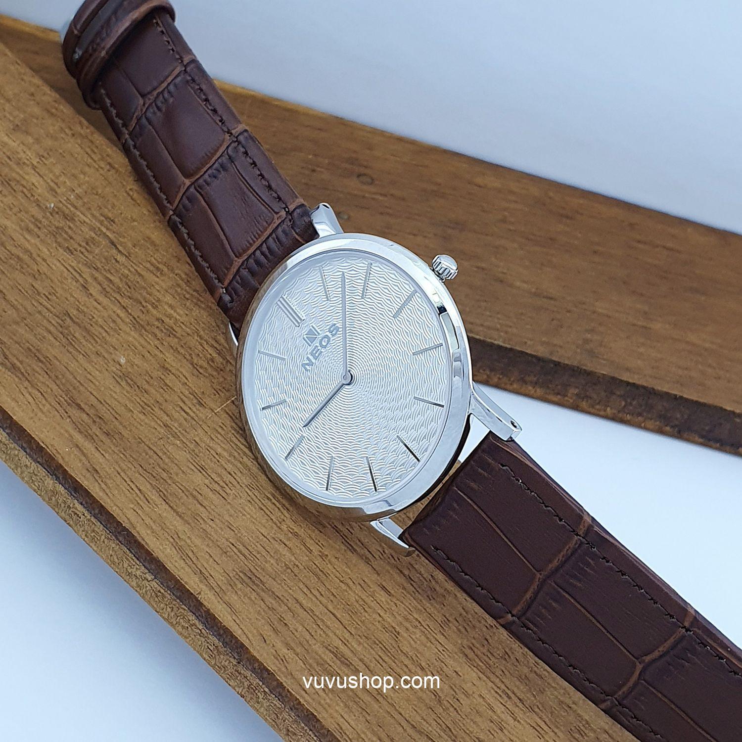 Đồng hồ nam NEOS N-40577M Dây da siêu mỏng Chính hãng - Ảnh 23