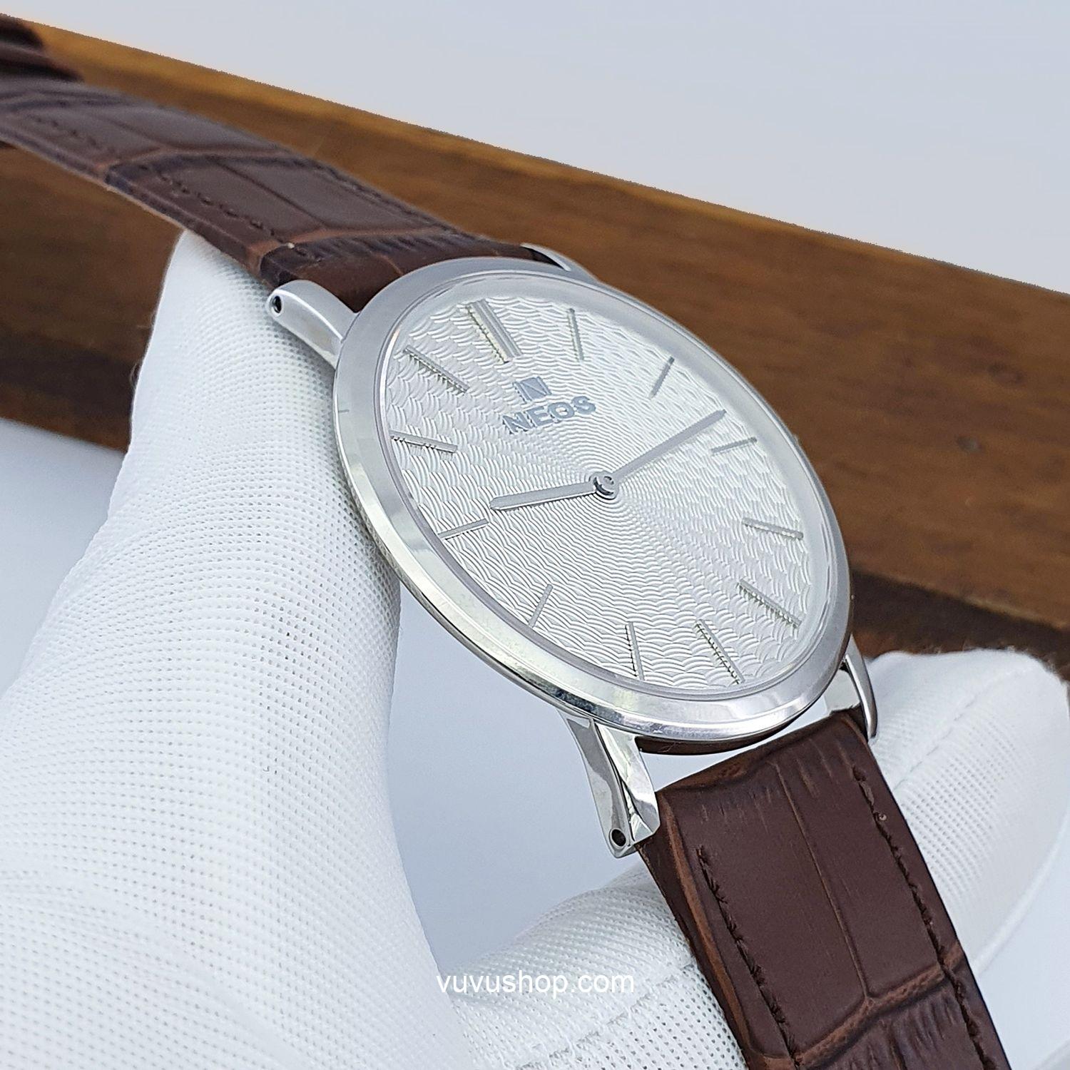 Đồng hồ nam NEOS N-40577M Dây da siêu mỏng Chính hãng - Ảnh 21