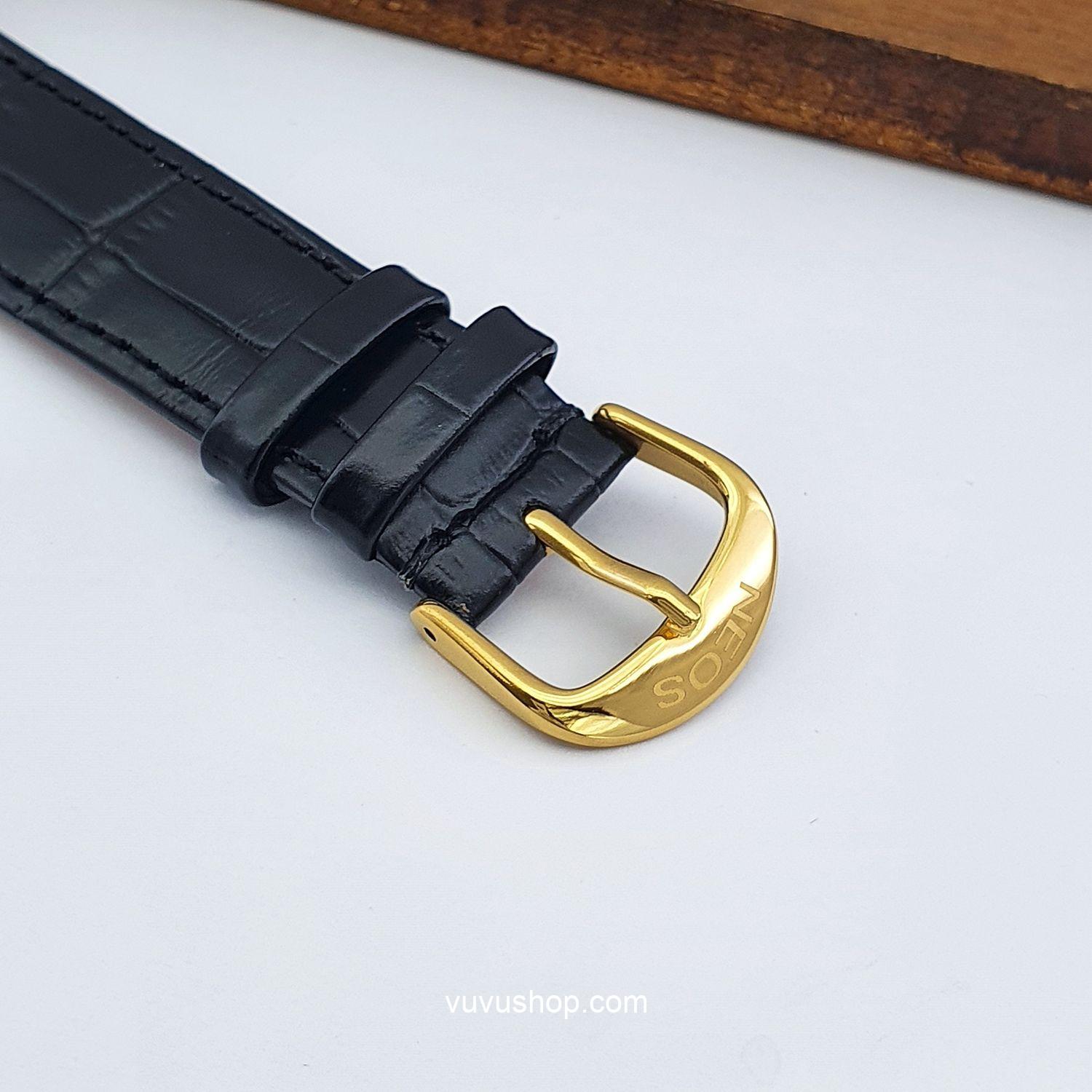 Đồng hồ nam NEOS N-40577M Dây da siêu mỏng Chính hãng - Ảnh 17
