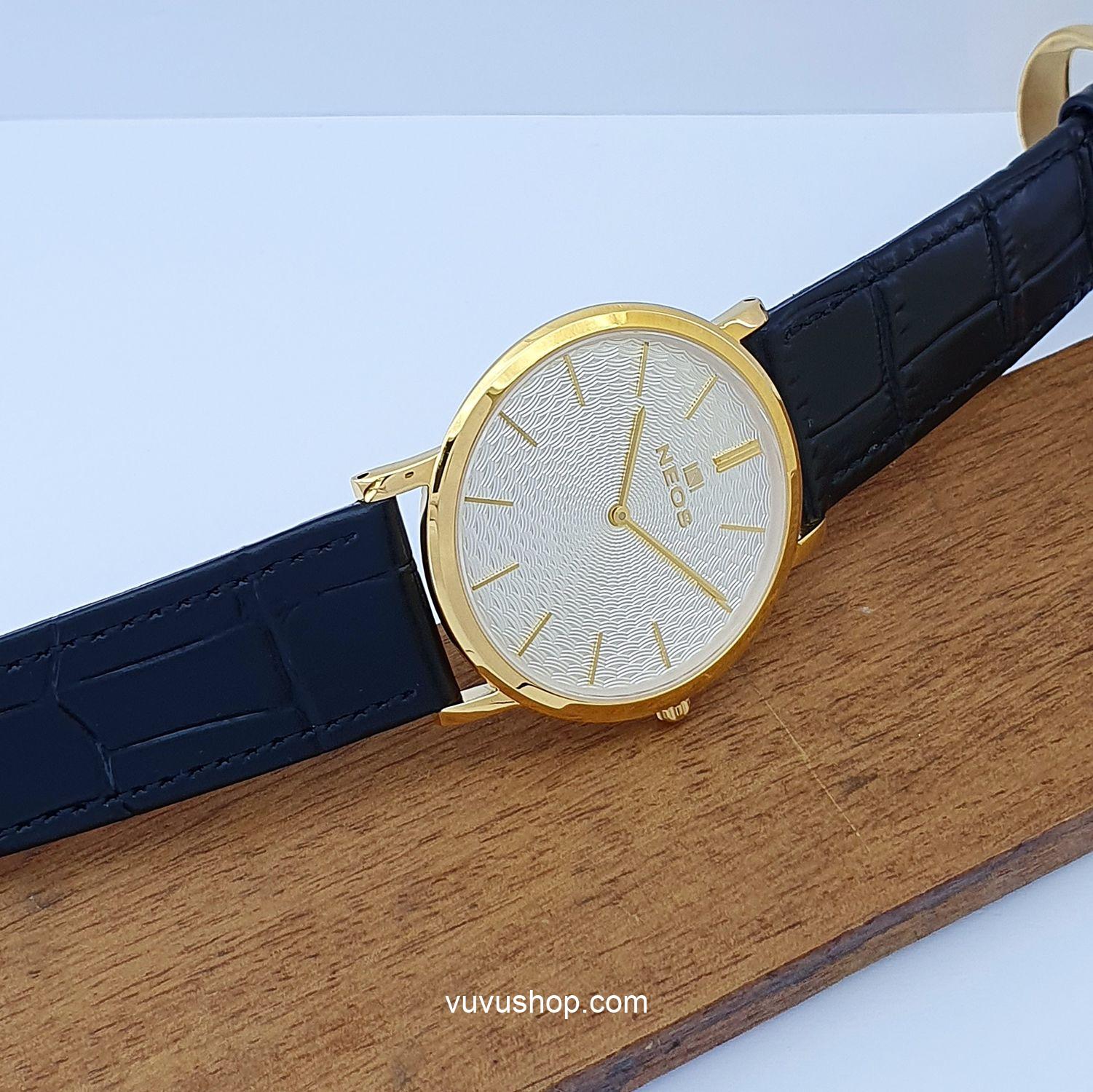 Đồng hồ nam NEOS N-40577M Dây da siêu mỏng Chính hãng - Ảnh 12