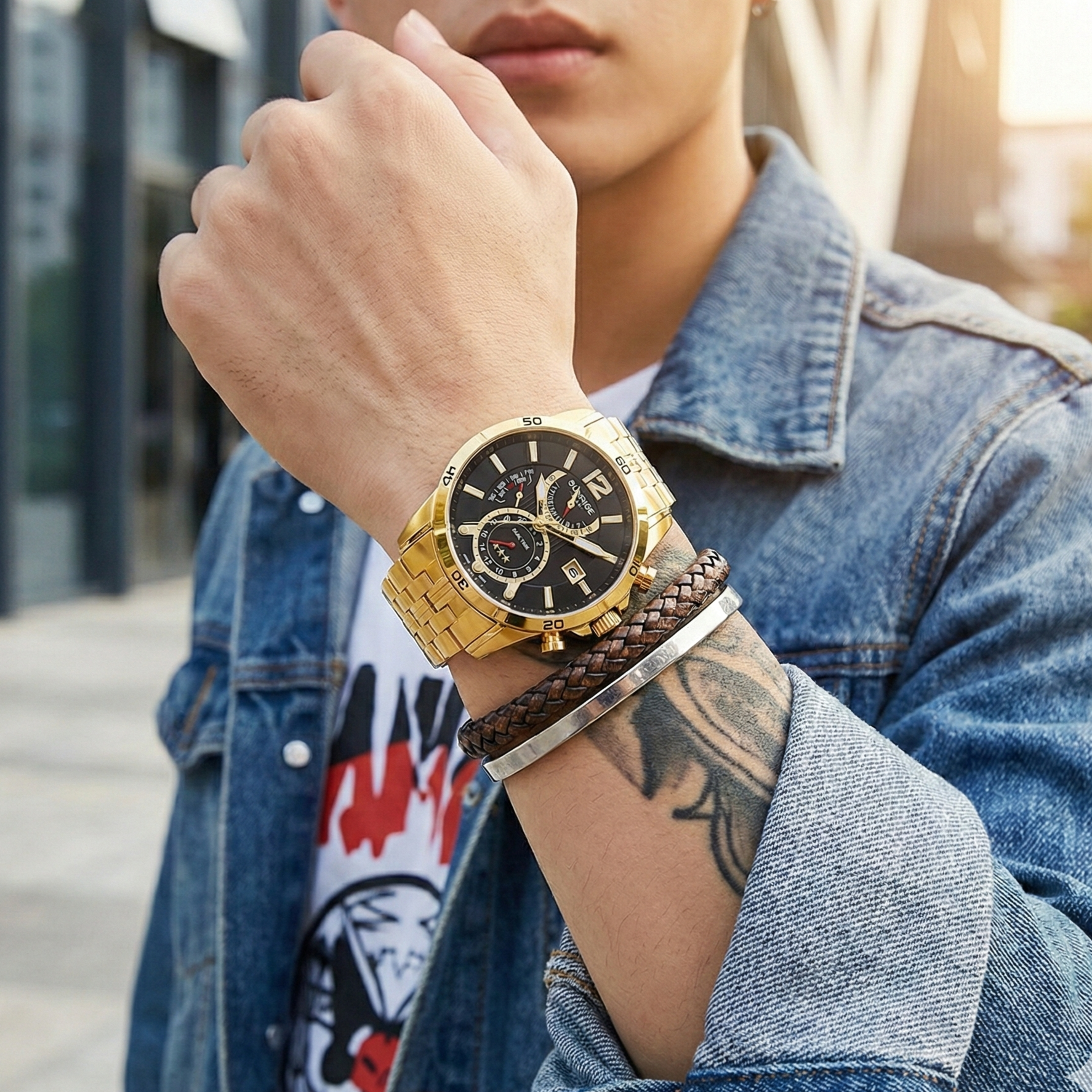 Đồng hồ nam SUNRISE1172SA Dual time Chính hãng - Ảnh 12