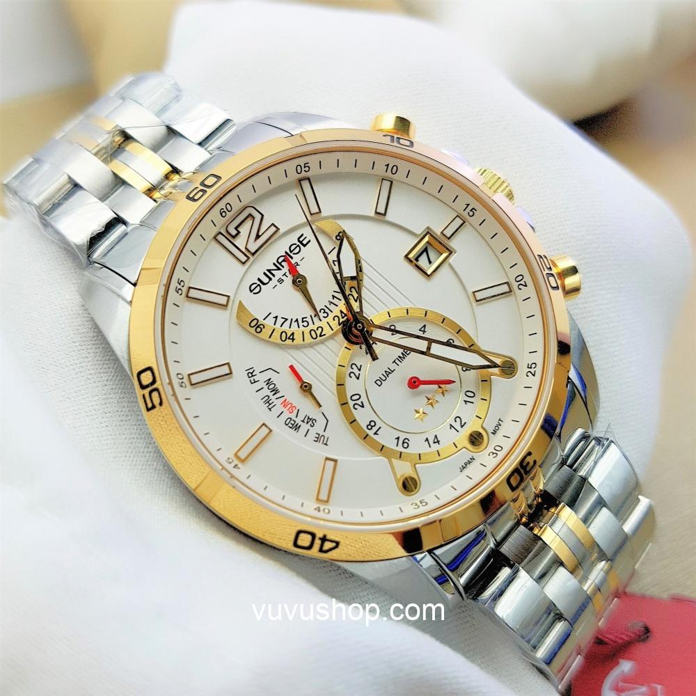 Đồng hồ nam SUNRISE1172SA Dual time Chính hãng - Ảnh 29