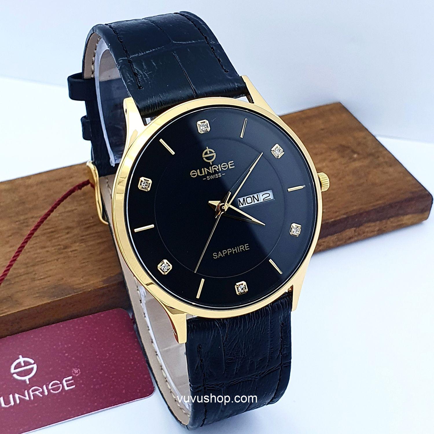 Đồng hồ nam SUNRISE 1109PB - Chính hãng, Kính Sapphire - Ảnh 2