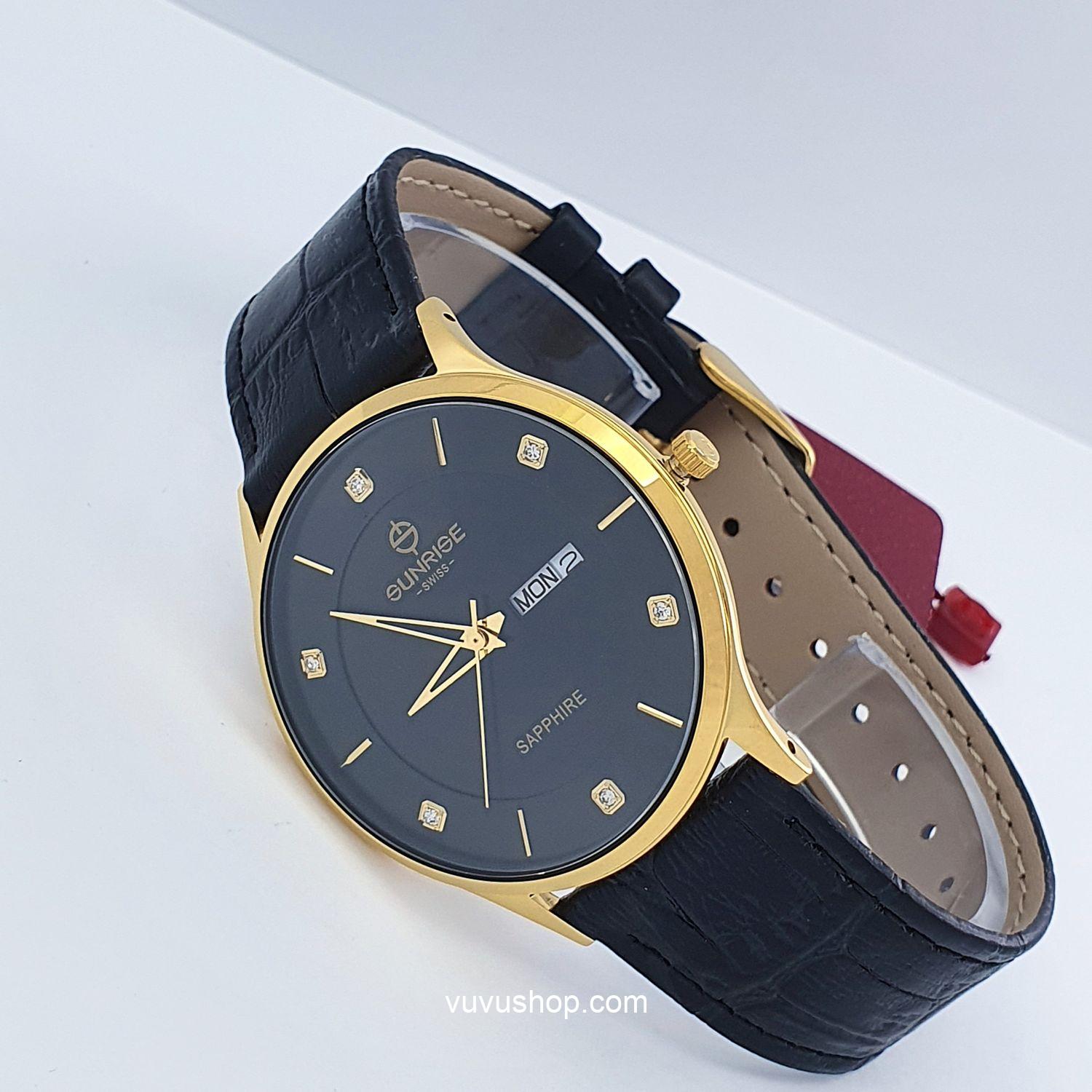 Đồng hồ nam SUNRISE 1109PB - Chính hãng, Kính Sapphire - Ảnh 6