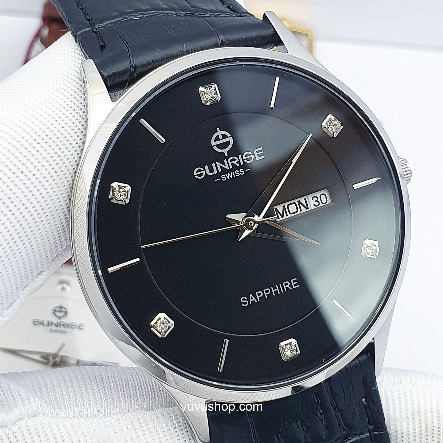 Đồng hồ nam SUNRISE 1109PB - Chính hãng, Kính Sapphire - Ảnh 5