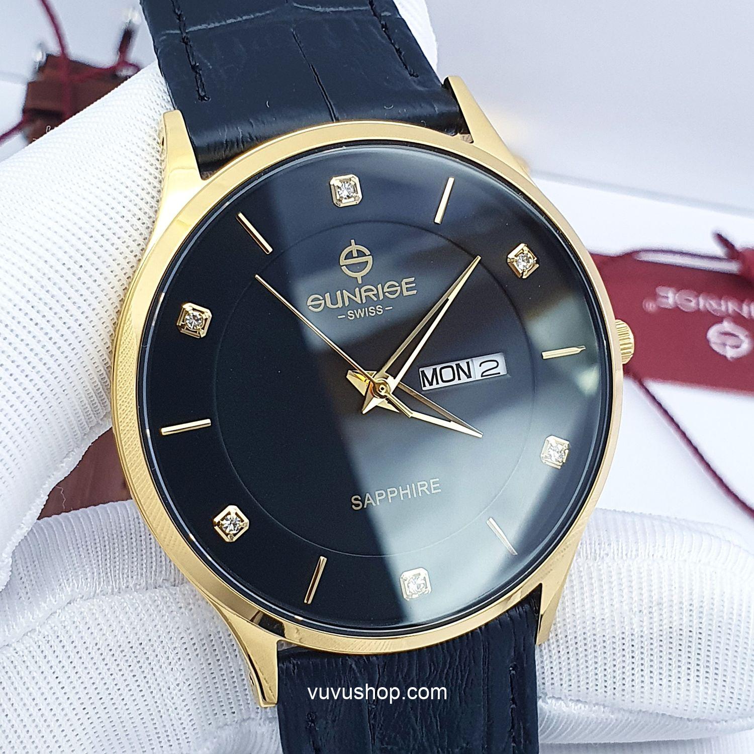 Đồng hồ nam SUNRISE 1109PB - Chính hãng, Kính Sapphire - Ảnh 8