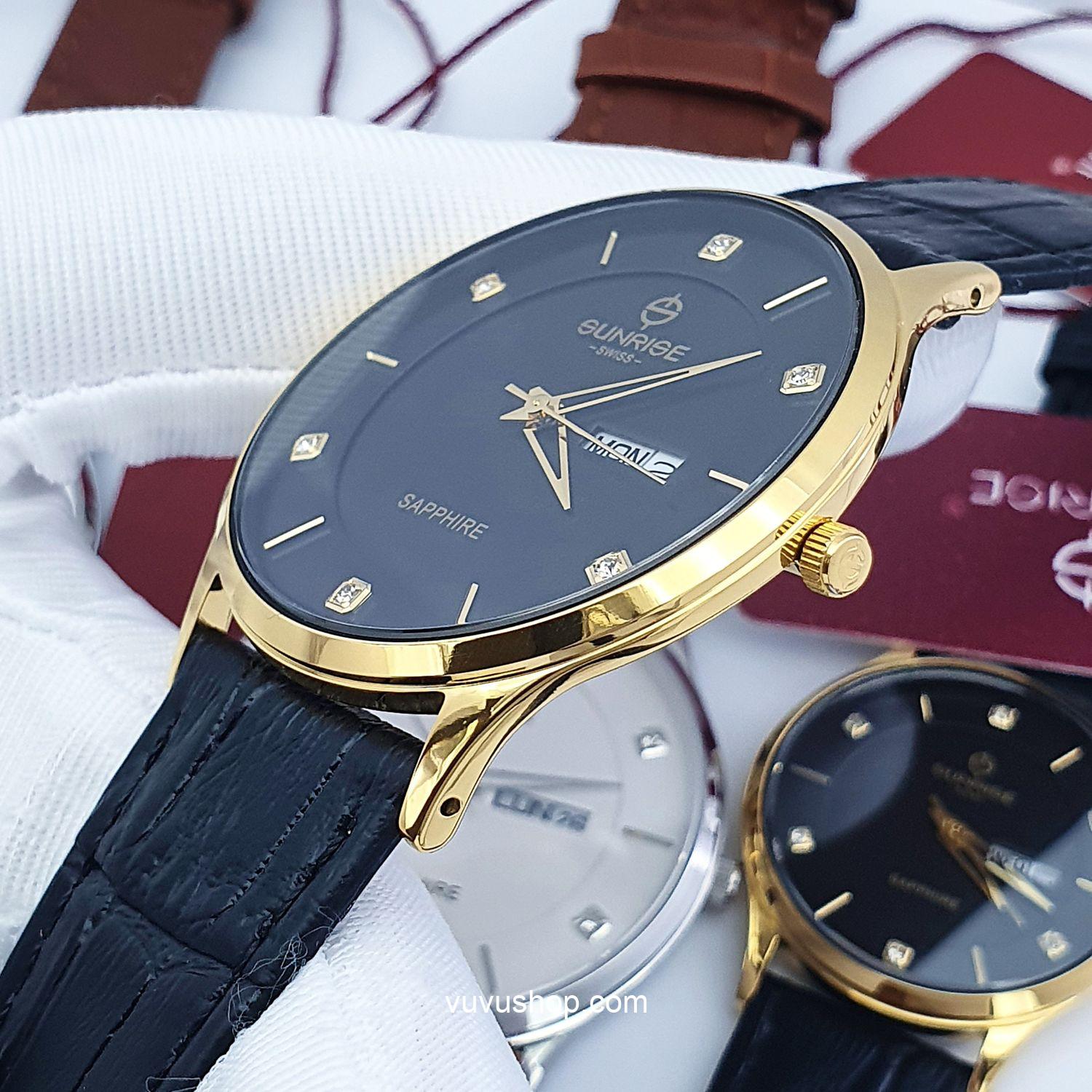 Đồng hồ nam SUNRISE 1109PB - Chính hãng, Kính Sapphire - Ảnh 7