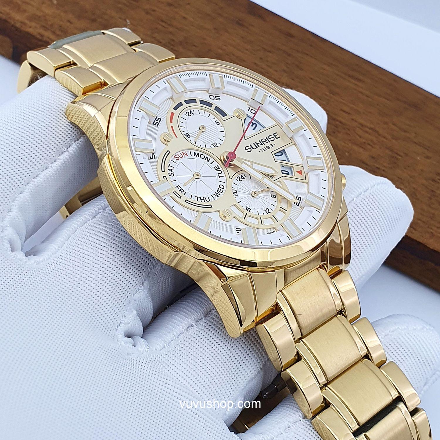 Đồng hồ nam SUNRISE 1270SA - Chính hãng, Dual time - Ảnh 8