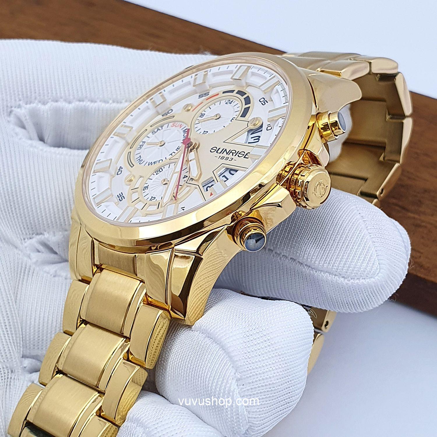Đồng hồ nam SUNRISE 1270SA - Chính hãng, Dual time - Ảnh 7