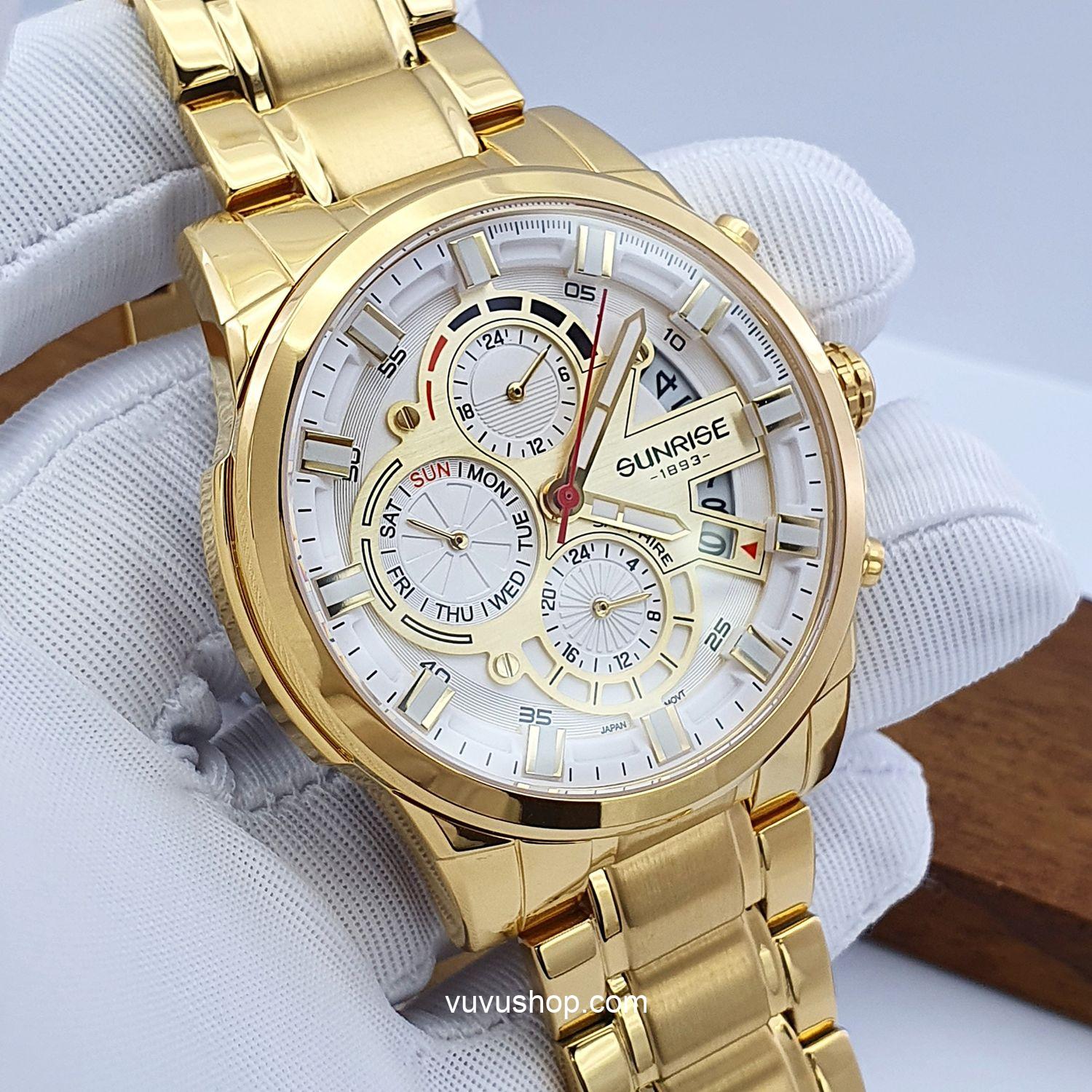 Đồng hồ nam SUNRISE 1270SA - Chính hãng, Dual time - Ảnh 6