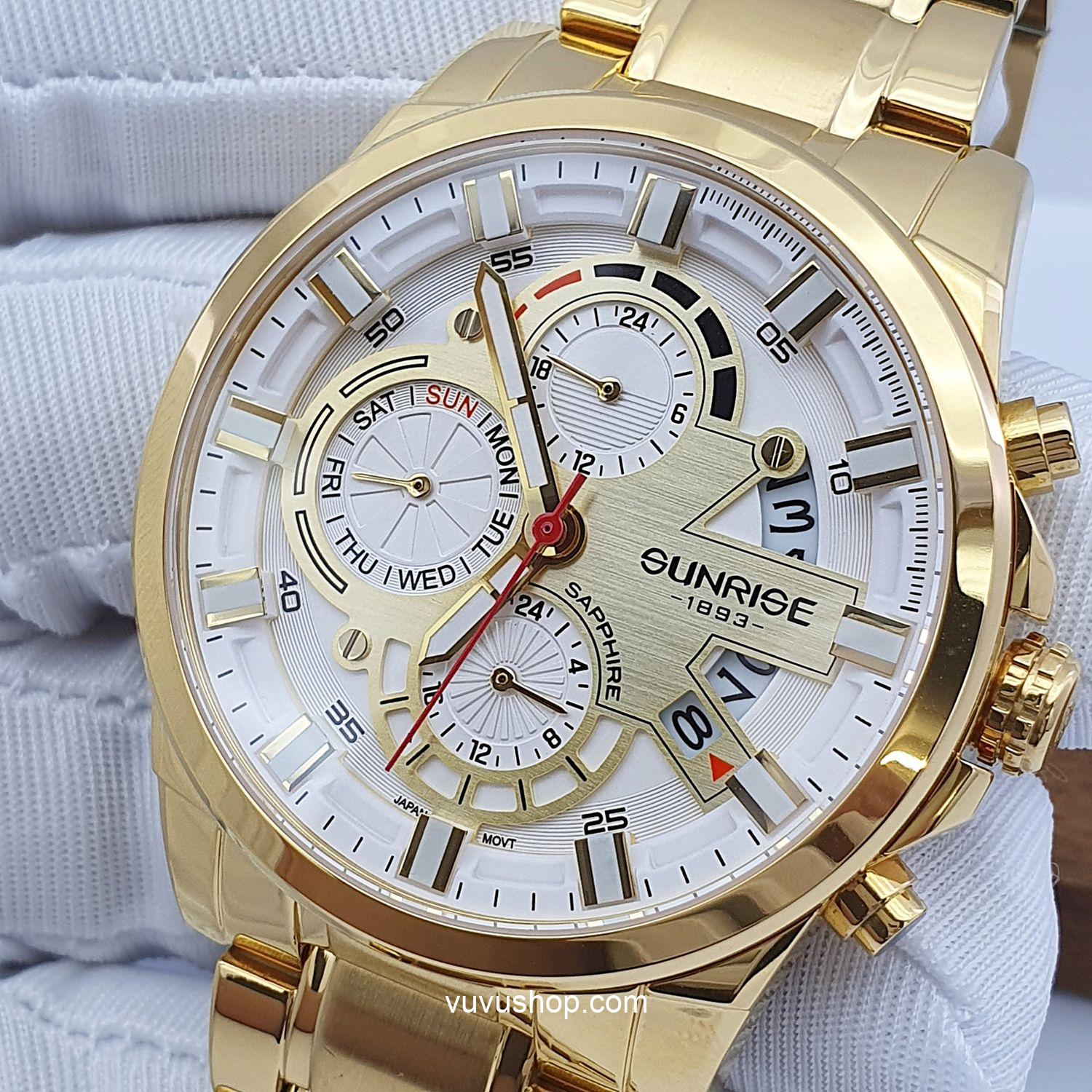 Đồng hồ nam SUNRISE 1270SA - Chính hãng, Dual time - Ảnh 10