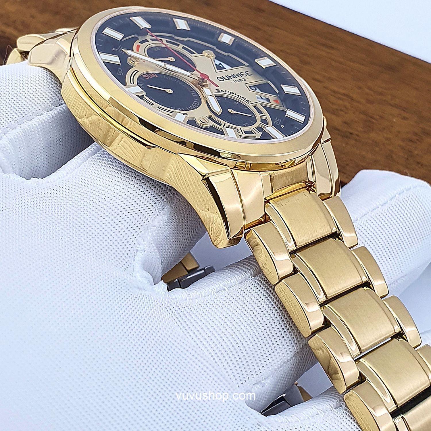 Đồng hồ nam SUNRISE 1270SA - Chính hãng, Dual time - Ảnh 4