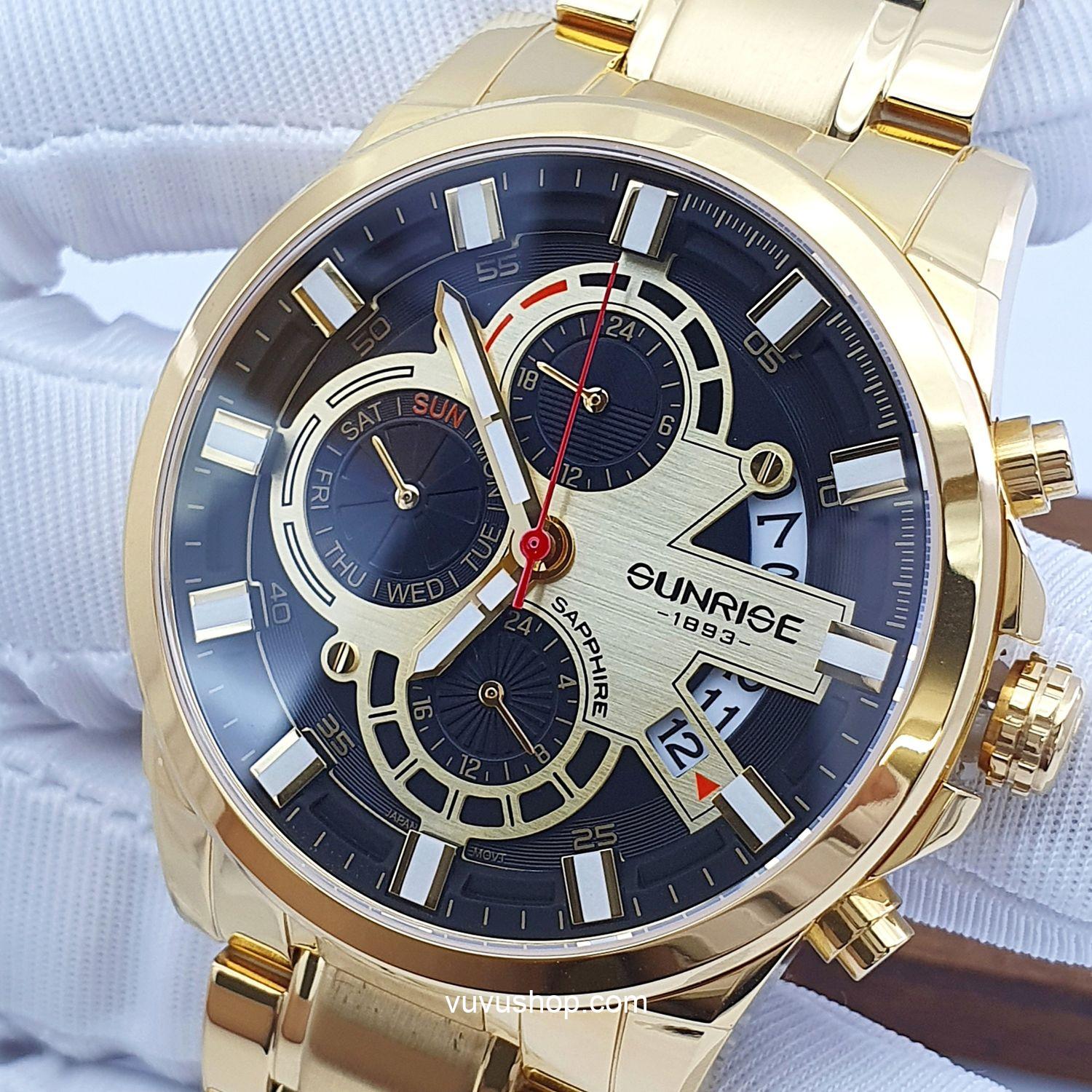 Đồng hồ nam SUNRISE 1270SA - Chính hãng, Dual time - Ảnh 11