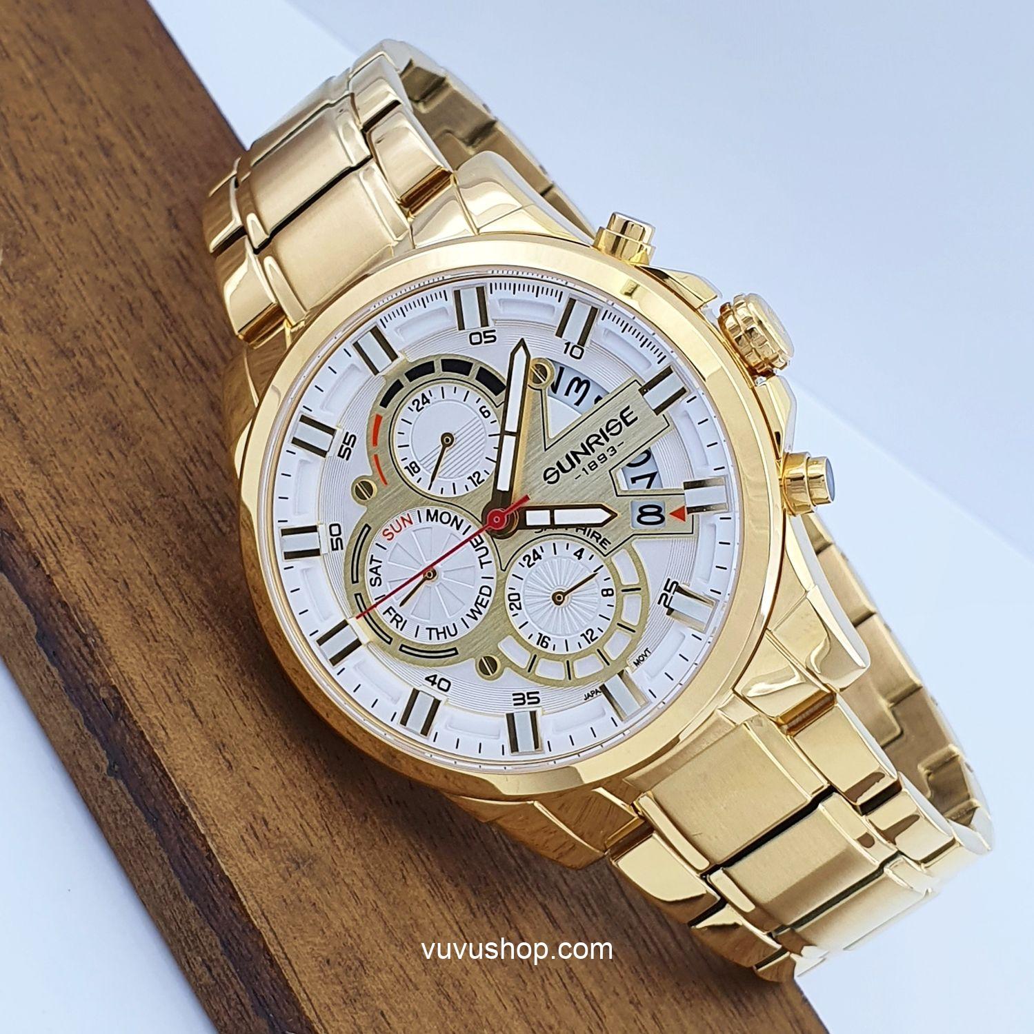 Đồng hồ nam SUNRISE 1270SA - Chính hãng, Dual time