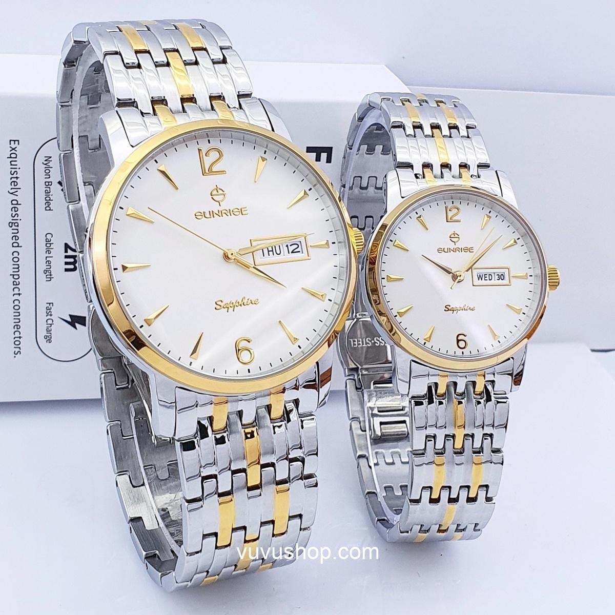 Đồng hồ đôi SUNRISE DM778SWA Chính hãng