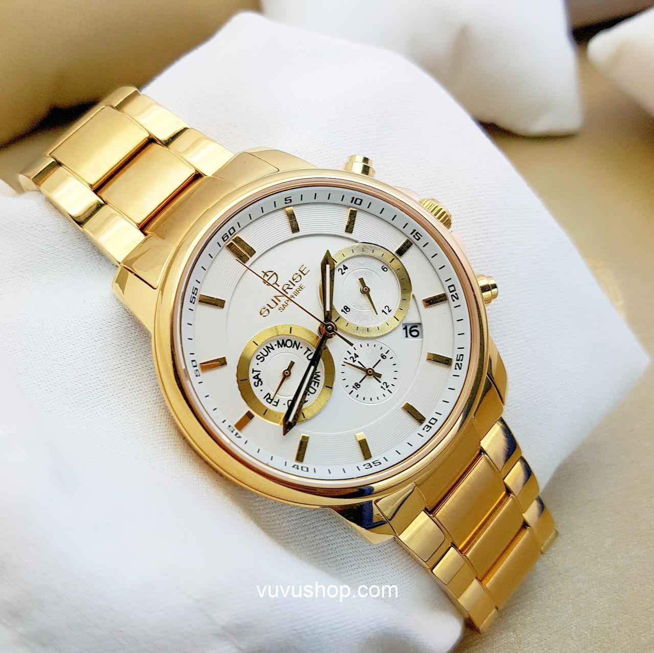 Đồng hồ nam SUNRISE DM757SWA Dual time - Chính hãng - Ảnh 4