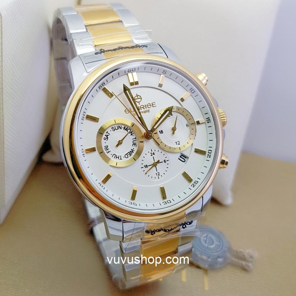 Đồng hồ nam SUNRISE DM757SWA Dual time - Chính hãng - Ảnh 4