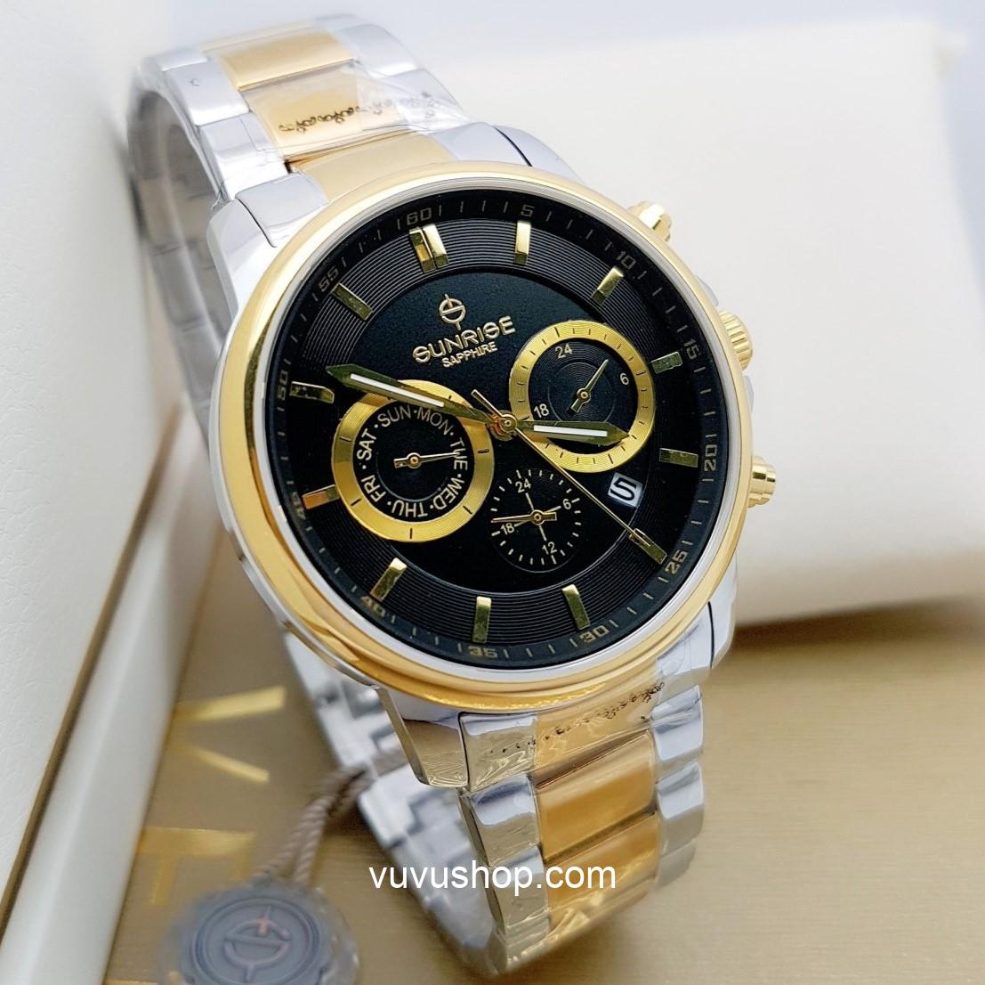 Đồng hồ nam SUNRISE DM757SWA Dual time - Chính hãng - Ảnh 3