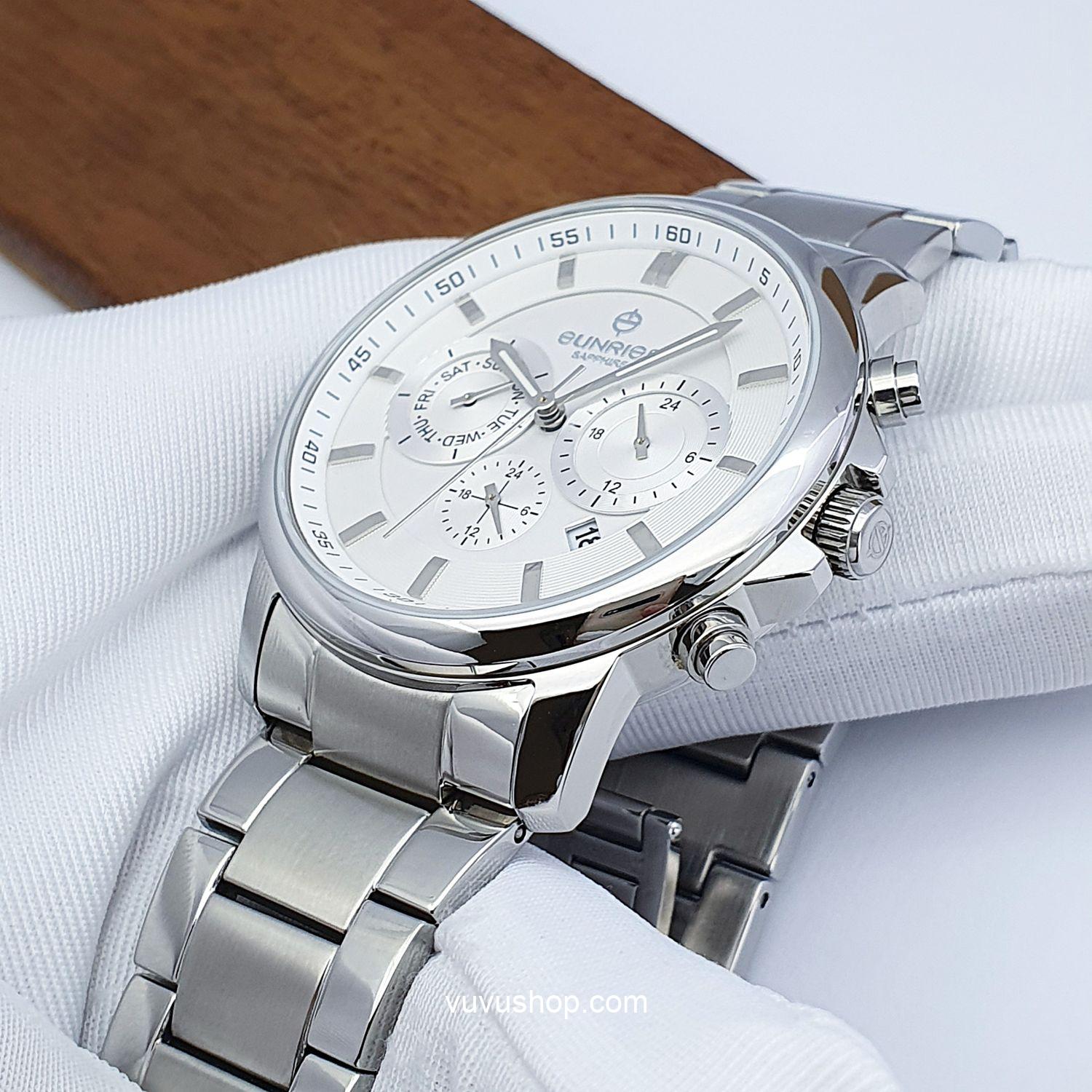 Đồng hồ nam SUNRISE DM757SWA Dual time - Chính hãng - Ảnh 3