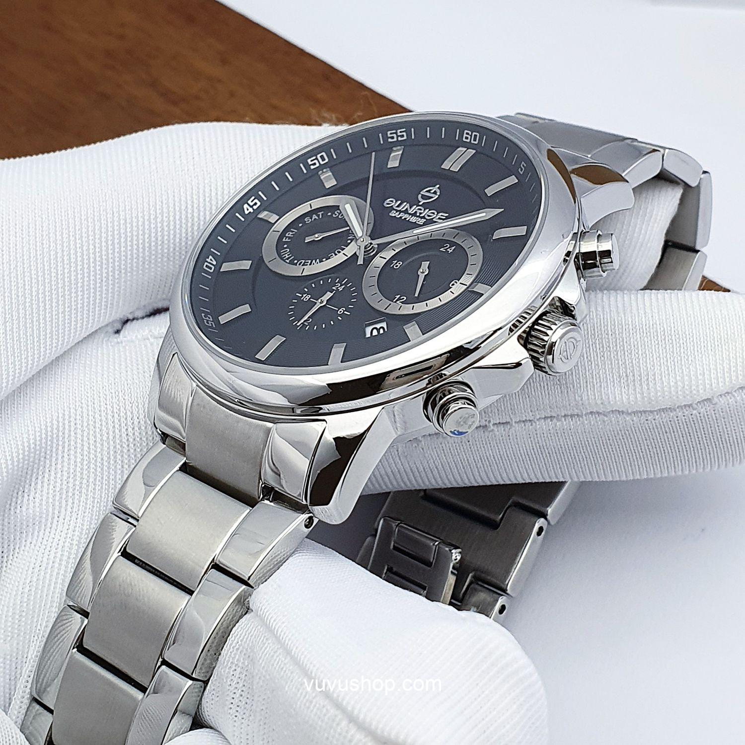 Đồng hồ nam SUNRISE DM757SWA Dual time - Chính hãng - Ảnh 6