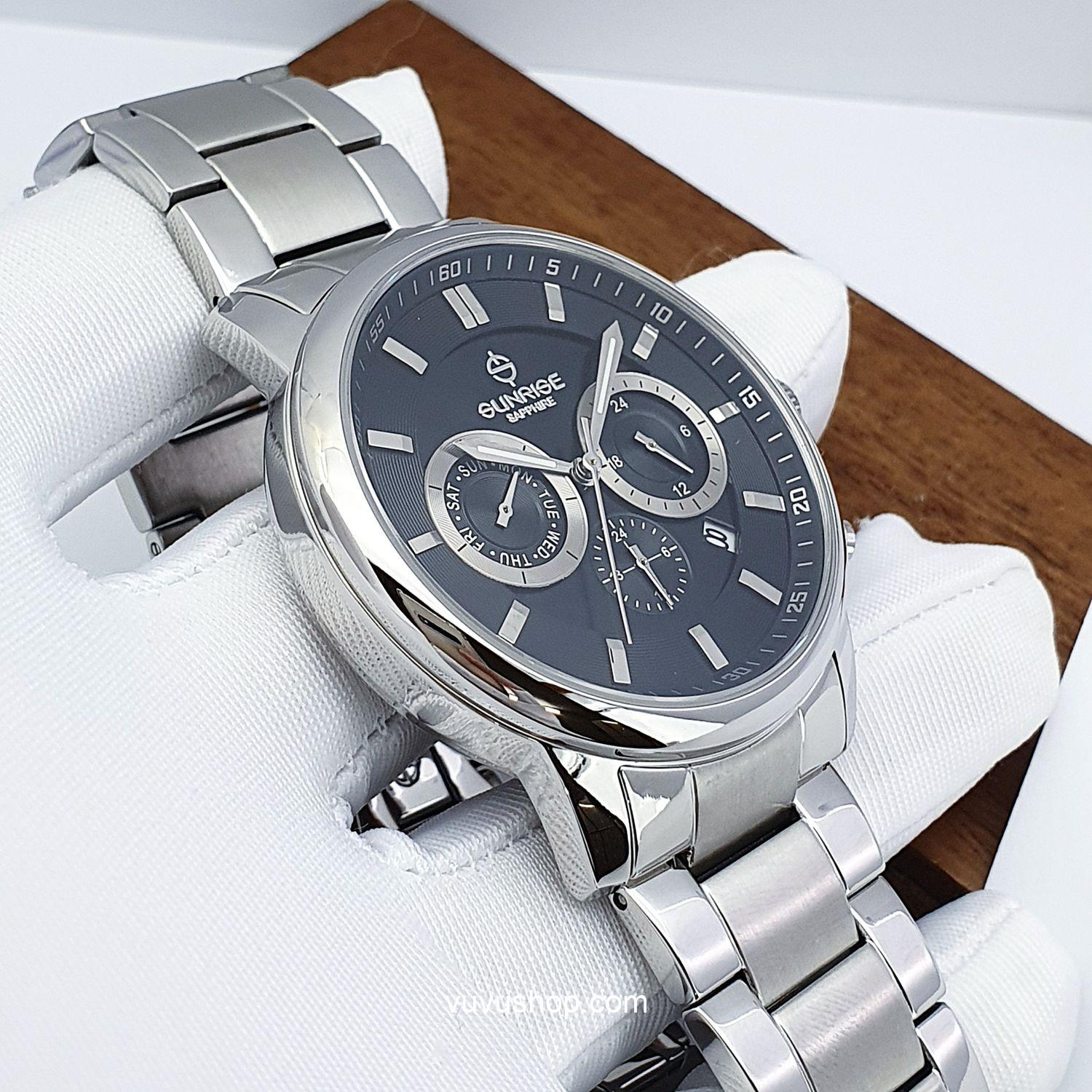 Đồng hồ nam SUNRISE DM757SWA Dual time - Chính hãng - Ảnh 7