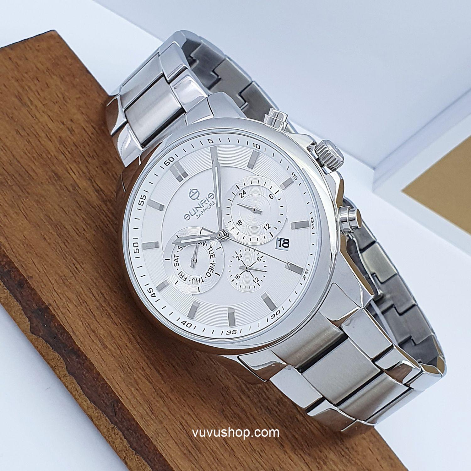 Đồng hồ nam SUNRISE DM757SWA Dual time - Chính hãng - Ảnh 2