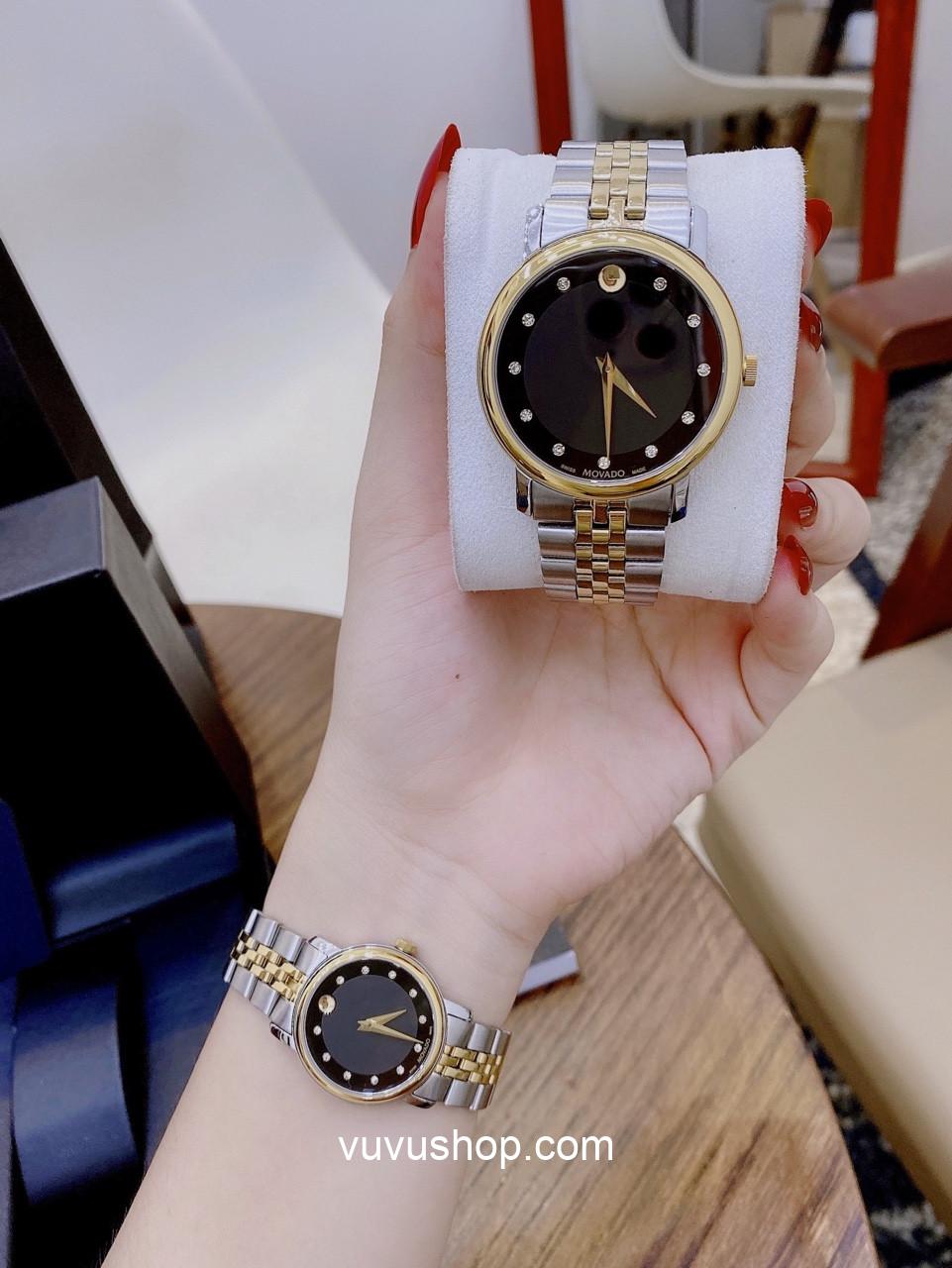 Đồng hồ đôi MOVADO 810G- Kính Sapphire (Có bán lẻ) - Ảnh 3