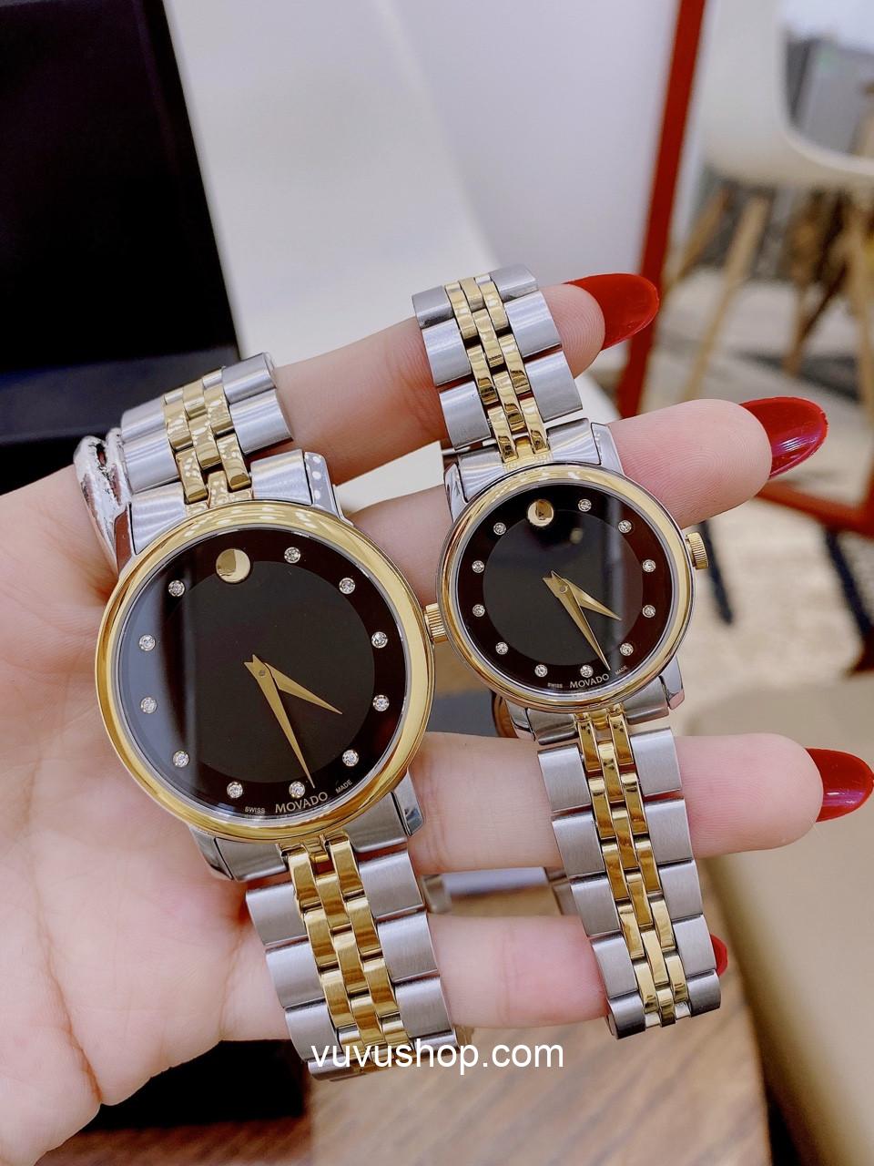 Đồng hồ đôi MOVADO 810G- Kính Sapphire (Có bán lẻ) - Ảnh 2
