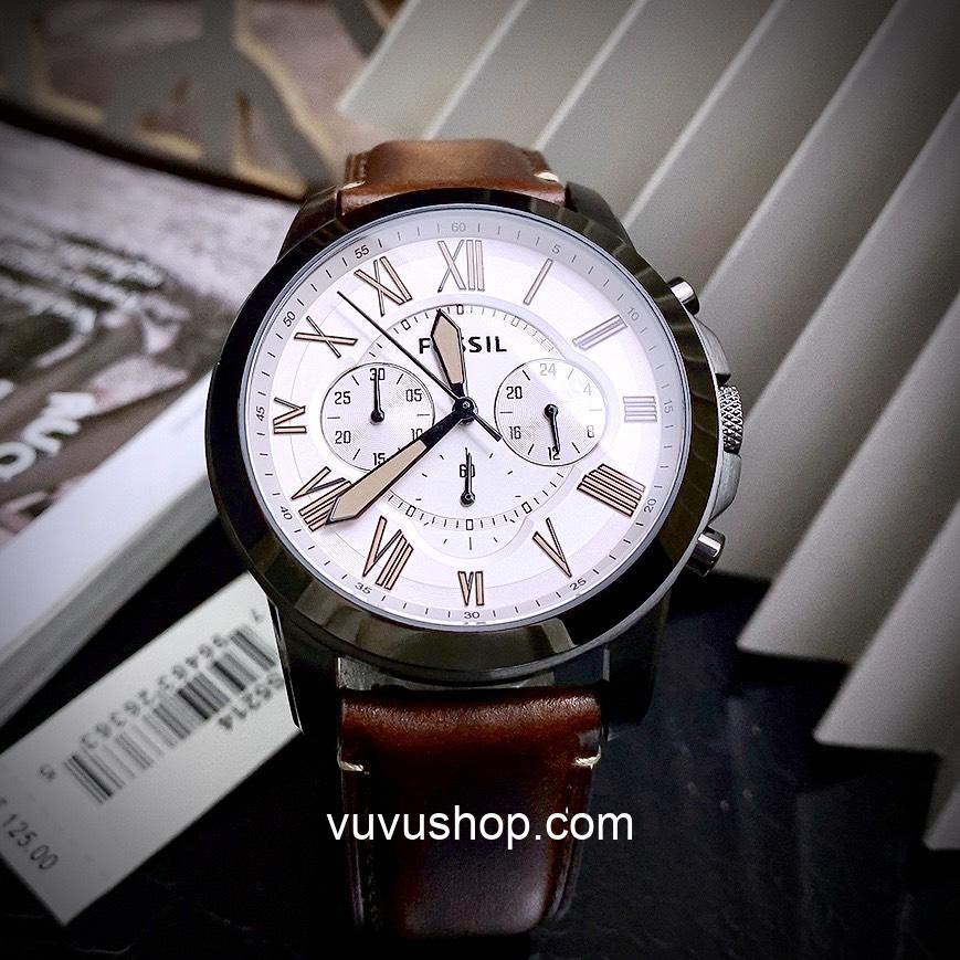 Đồng hồ nam Fossil FS5214 Grant Chronograph Fullbox