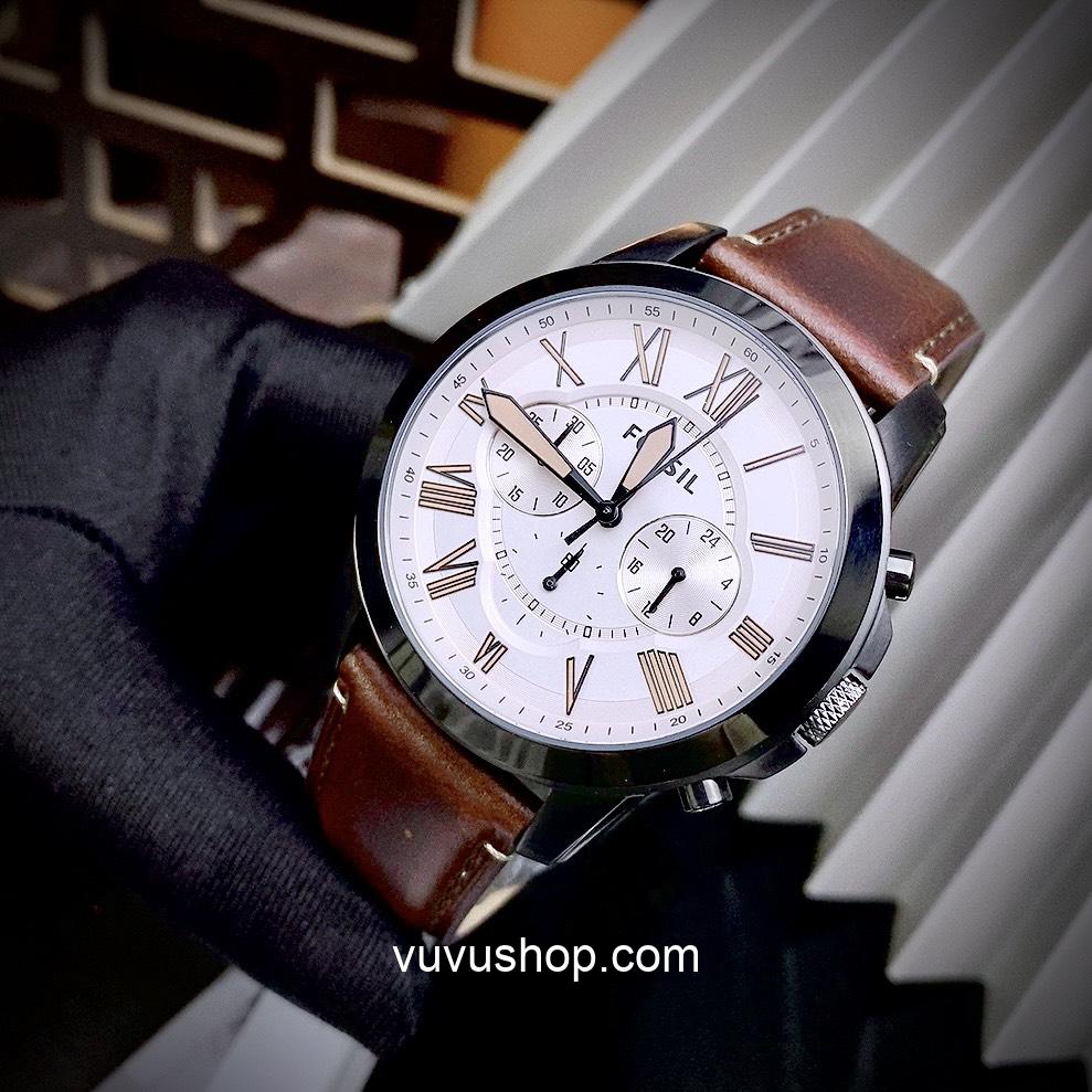 Đồng hồ nam Fossil FS5214 Grant Chronograph Fullbox - Ảnh 3