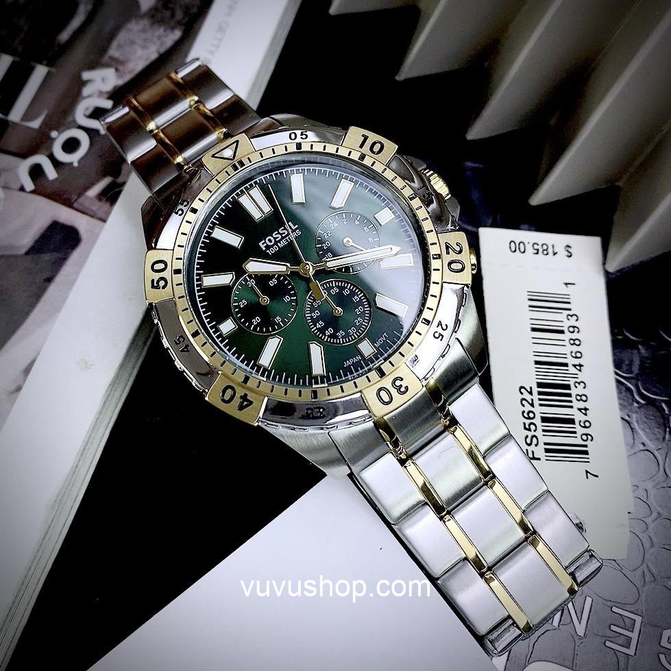 Đồng hồ nam Fossil FS5622 Garret Chronograph Fullbox - Ảnh 7