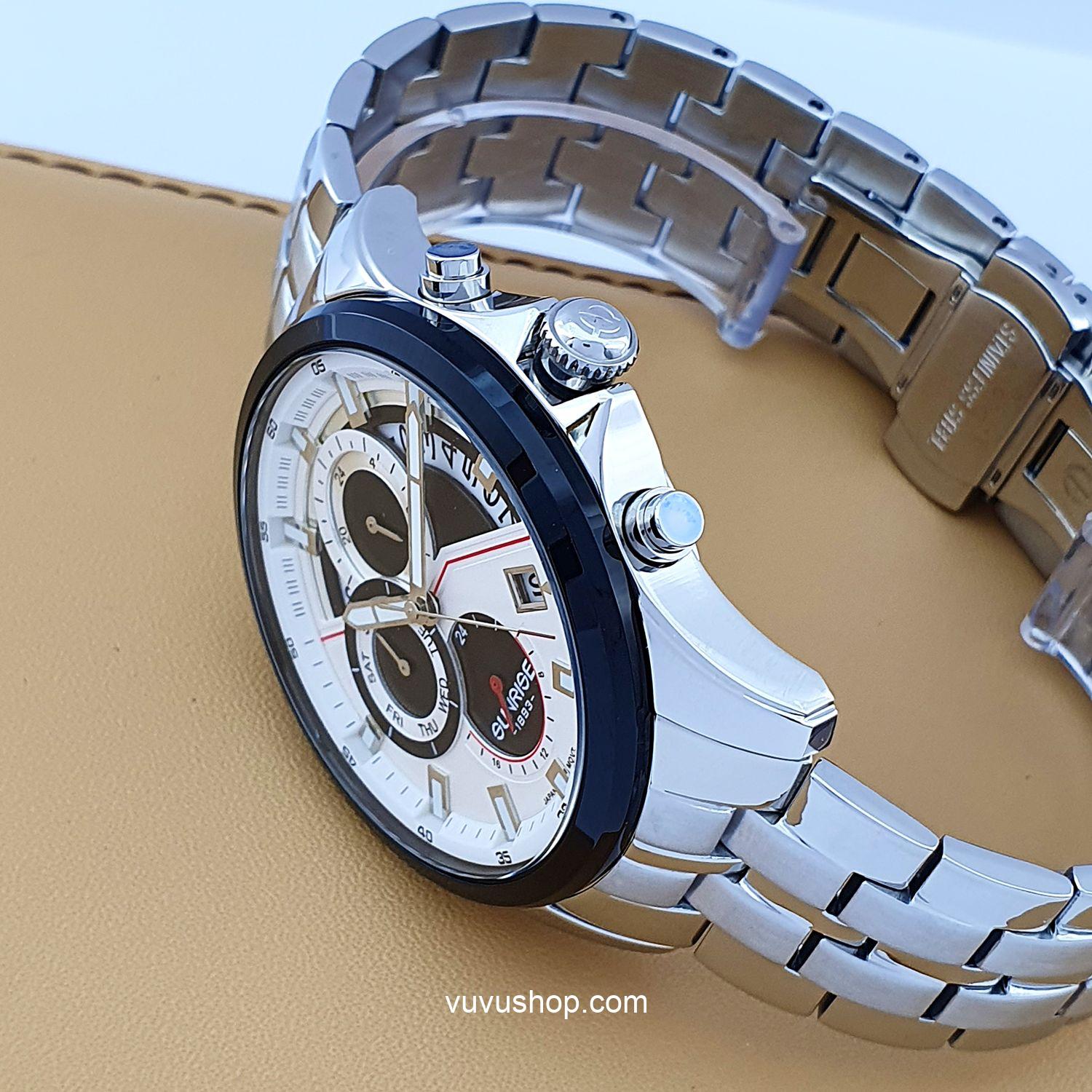 Đồng hồ nam SUNRISE 1246SA Dual time Chính hãng - Ảnh 8