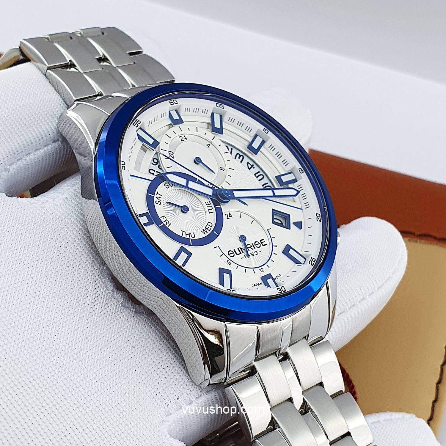 Đồng hồ nam SUNRISE 1246SA Dual time Chính hãng - Ảnh 12