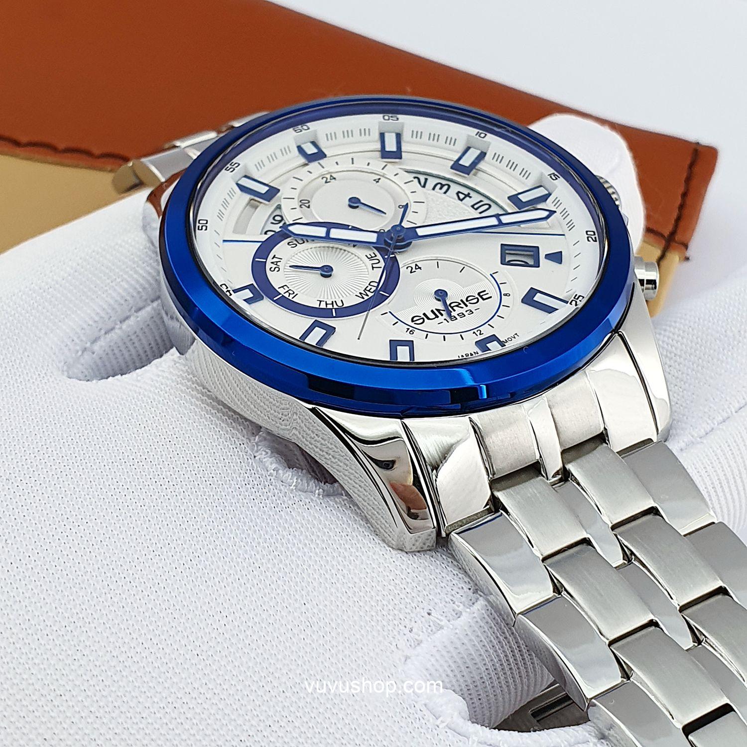 Đồng hồ nam SUNRISE 1246SA Dual time Chính hãng - Ảnh 14