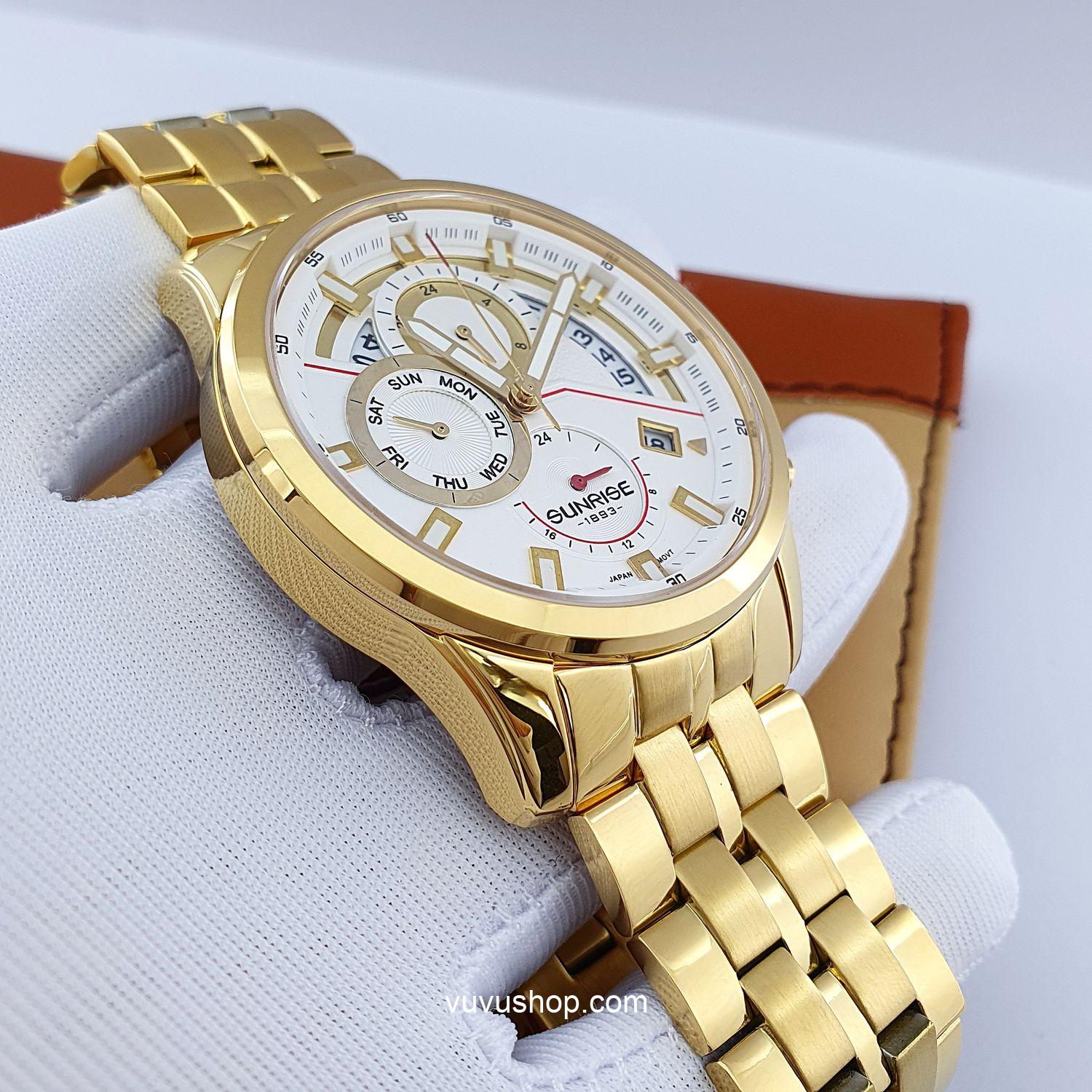 Đồng hồ nam SUNRISE 1246SA Dual time Chính hãng - Ảnh 4